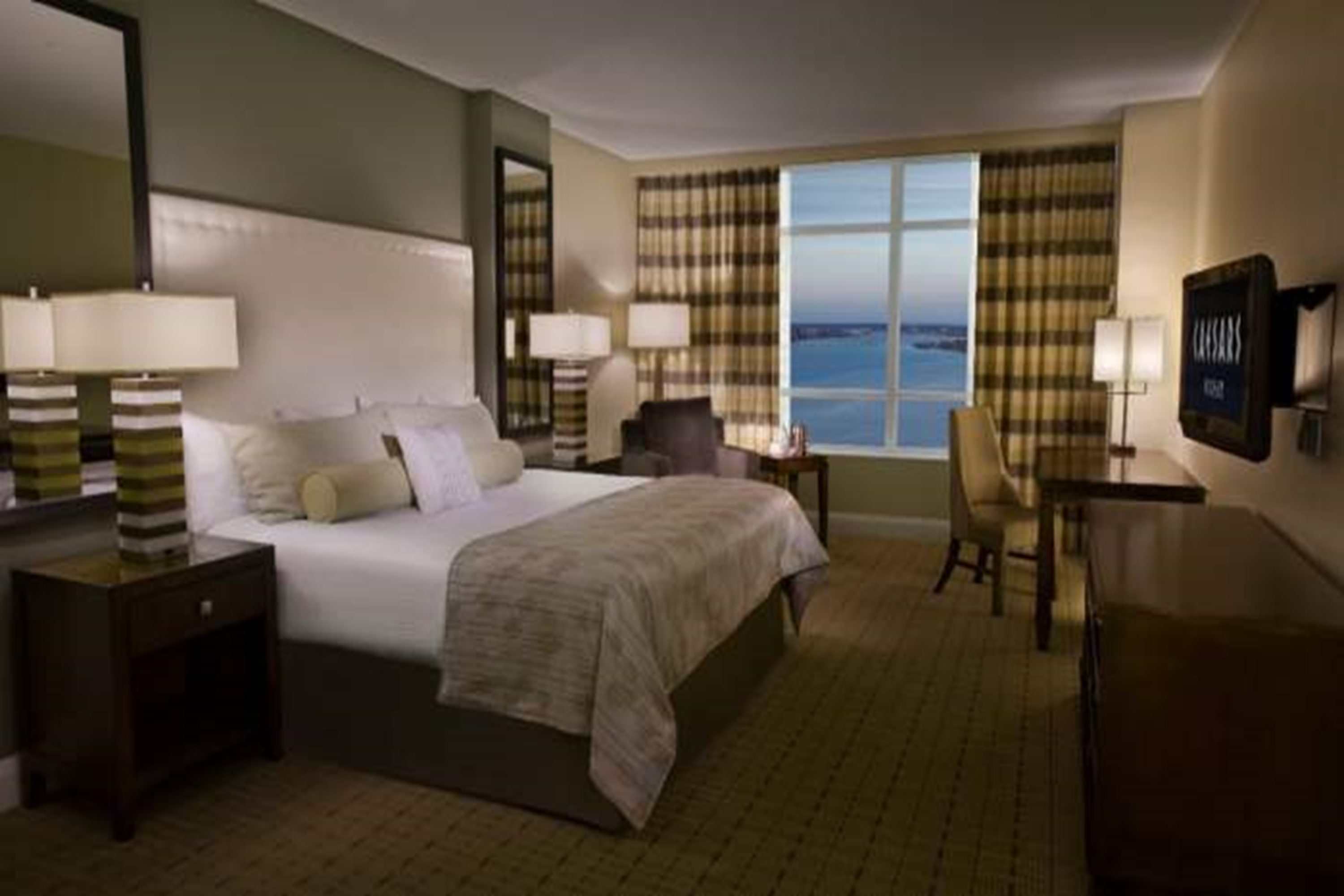Guest room at the Caesars Windsor in Windsor, Ontario