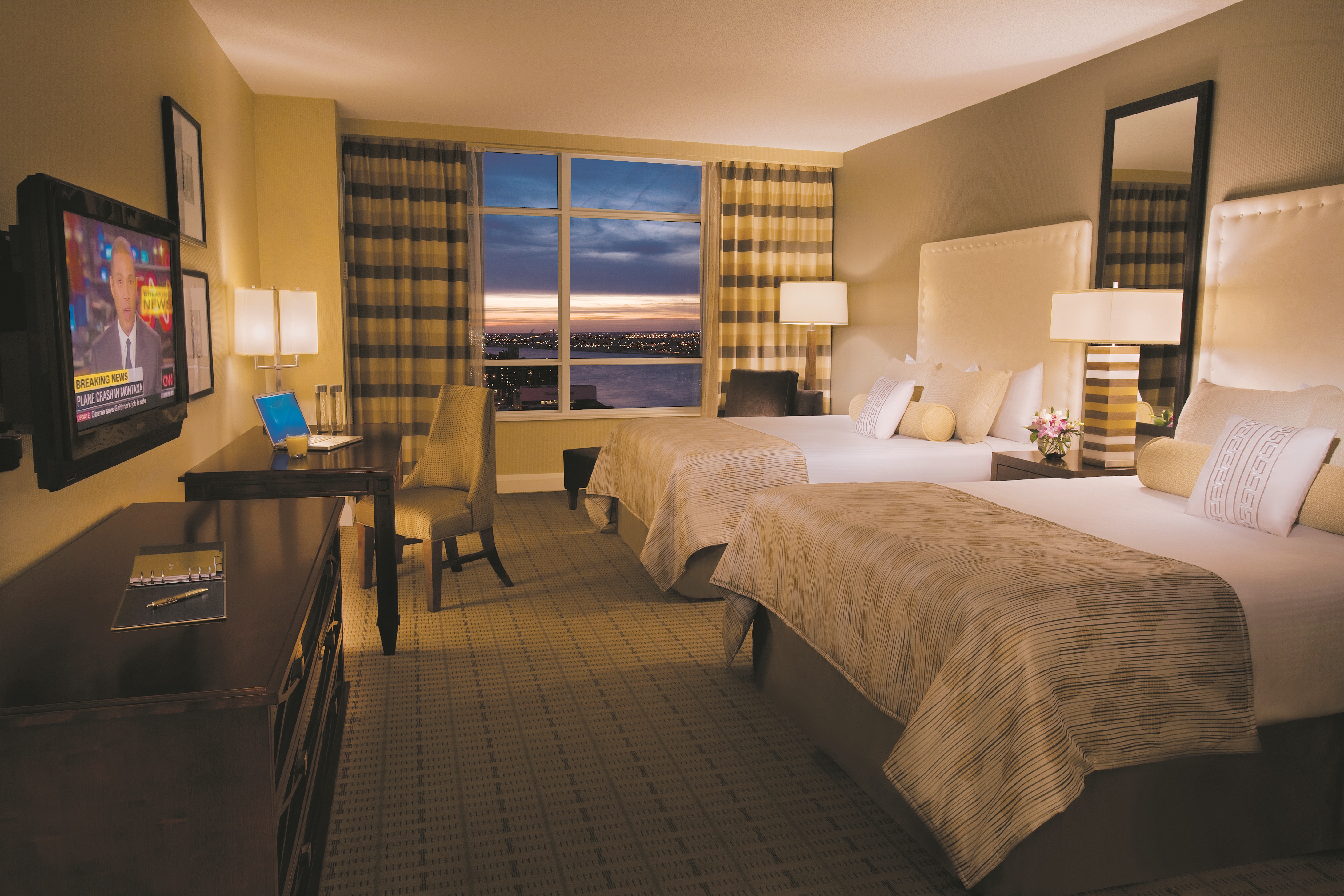 Guest room at the Caesars Windsor in Windsor, Ontario