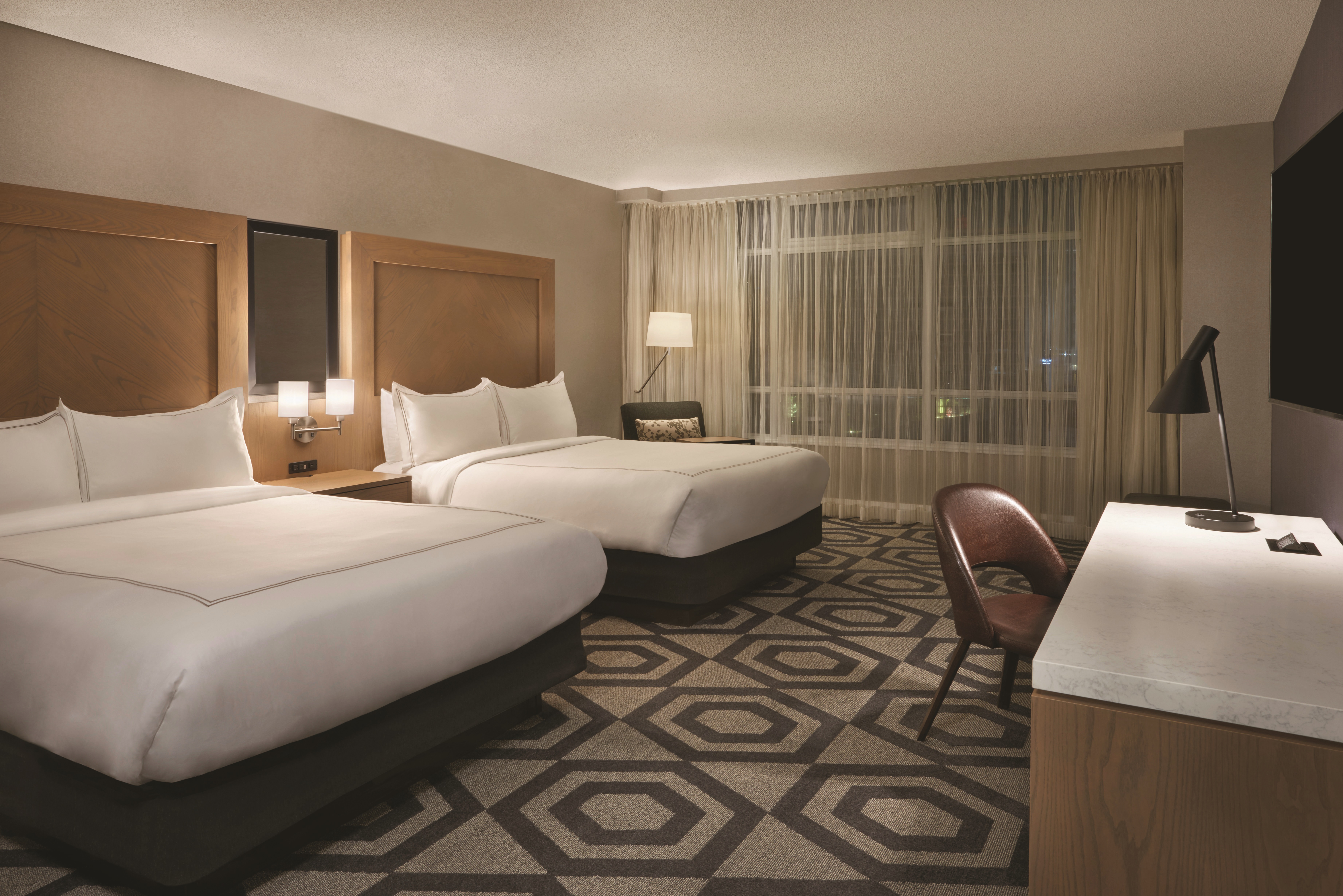 Guest room at the Caesars Windsor in Windsor, Ontario