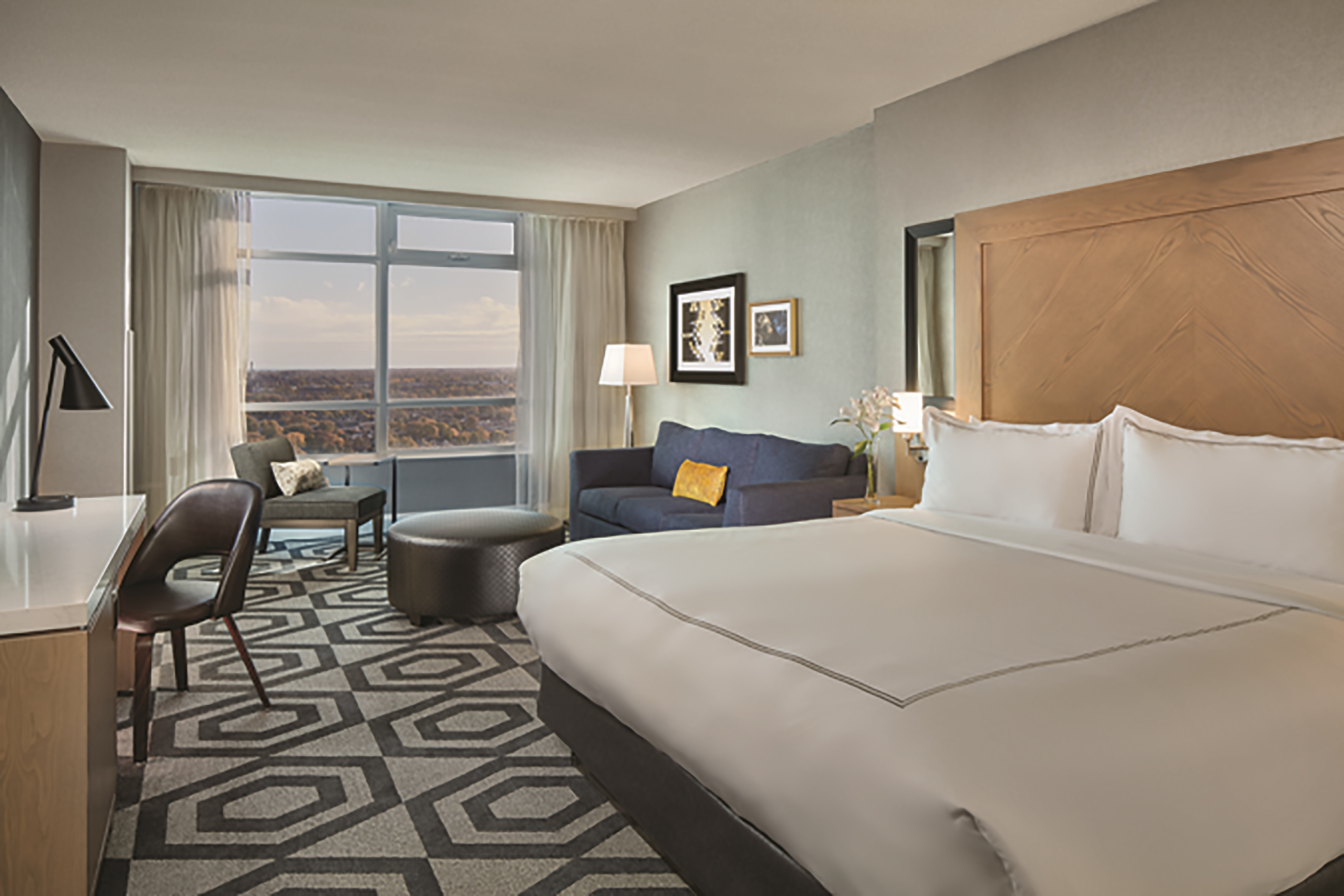 Guest room at the Caesars Windsor in Windsor, Ontario