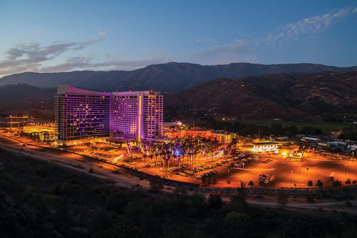Exterior of Harrah's Resort Southern California hotel in Valley Center, California