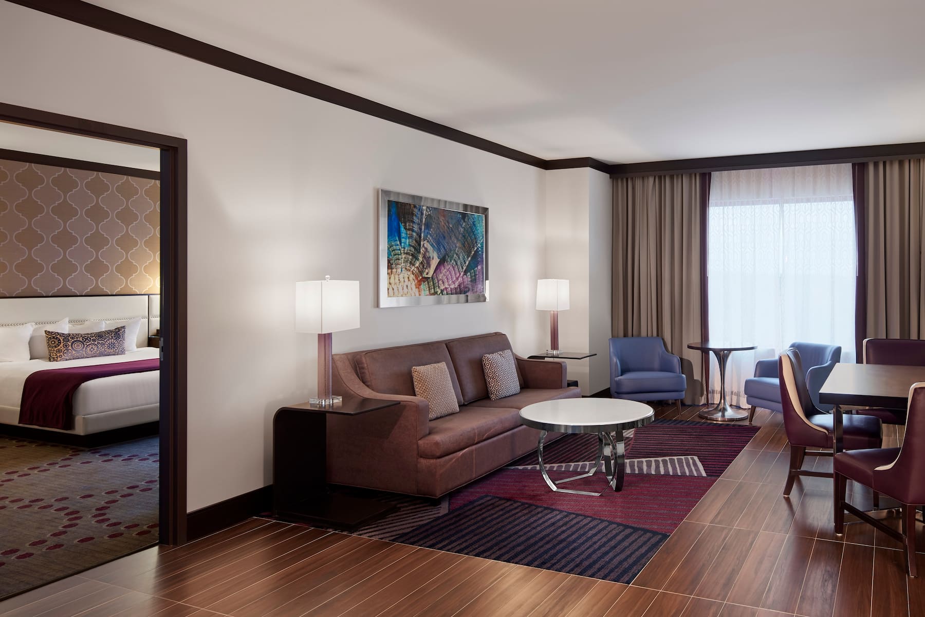 Guest room at the Harrah's Joliet in Joliet, Illinois