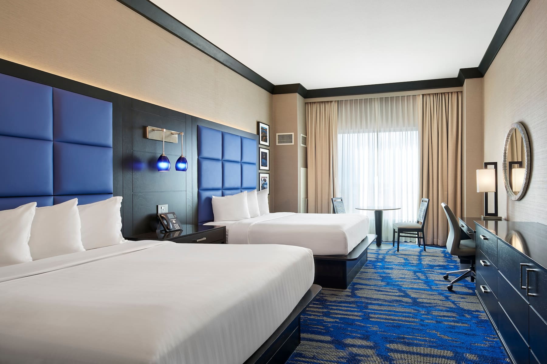 Guest room at the Harrah's Joliet in Joliet, Illinois