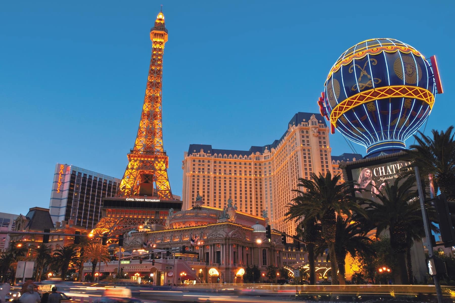 Exterior of Paris Las Vegas hotel in Las Vegas, Nevada