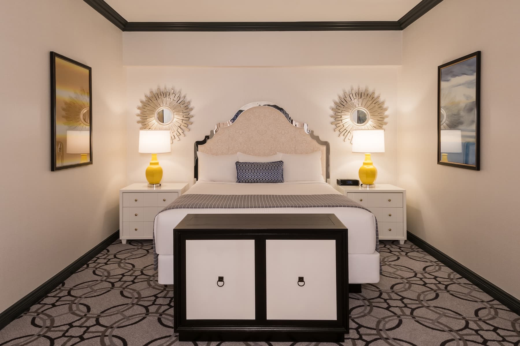 Guest room at the Paris Las Vegas in Las Vegas, Nevada