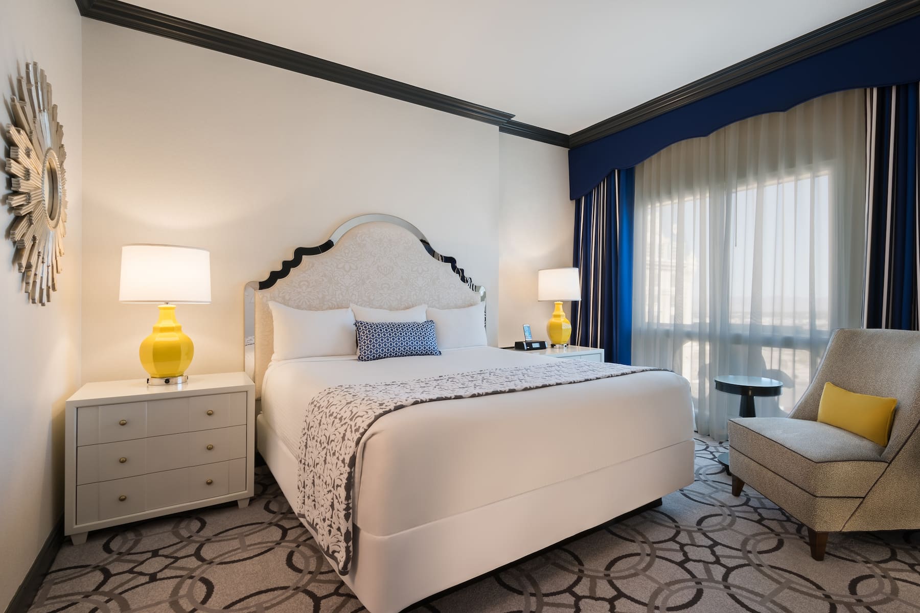 Guest room at the Paris Las Vegas in Las Vegas, Nevada