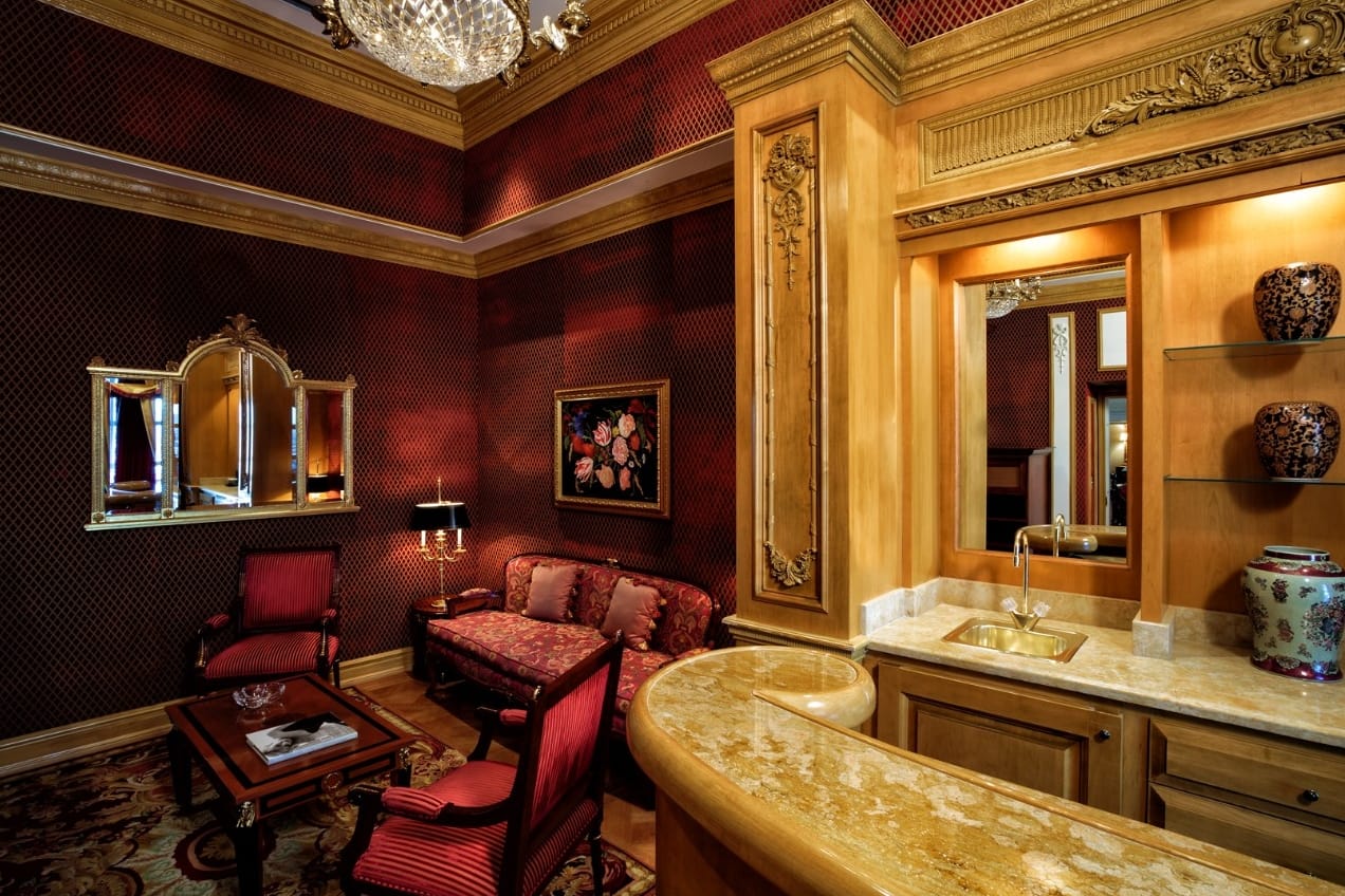Guest room at the Paris Las Vegas in Las Vegas, Nevada
