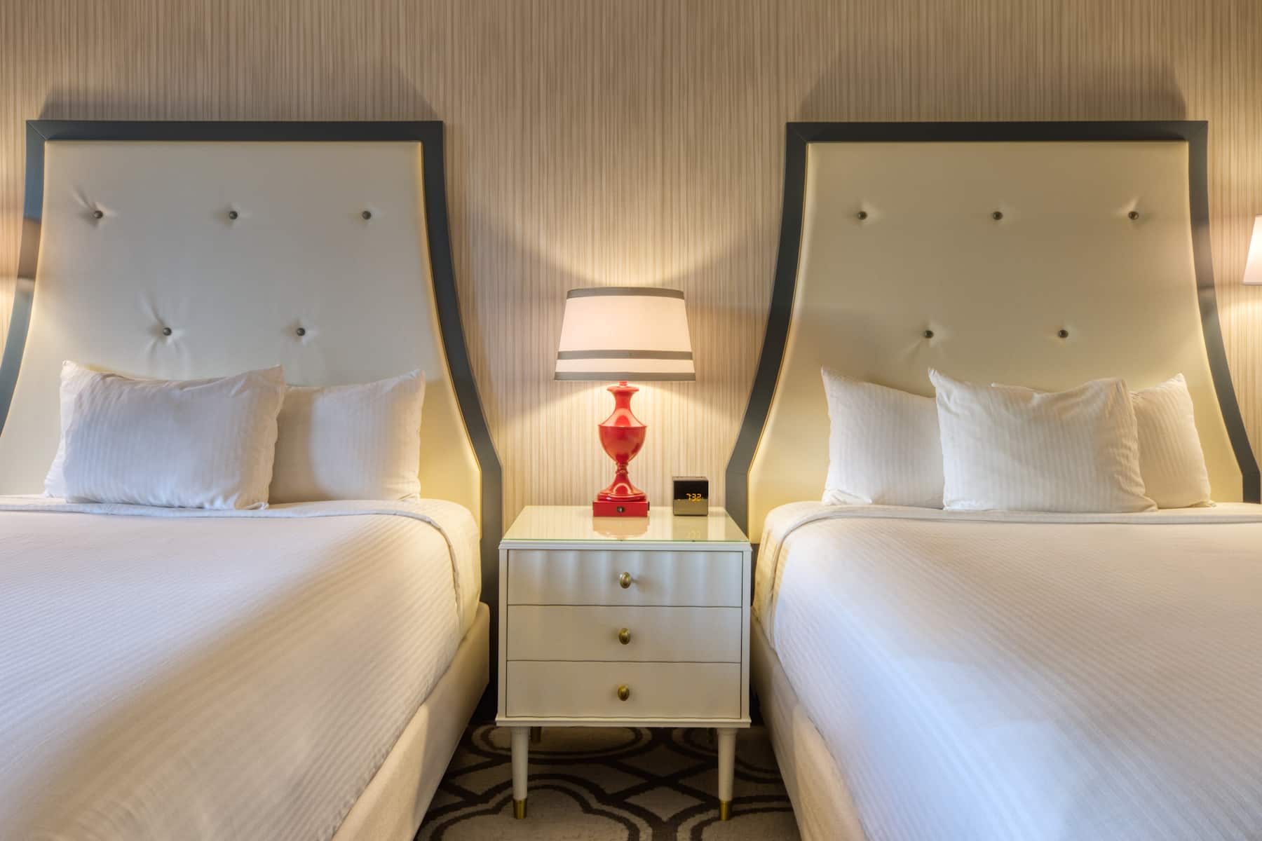 Guest room at the Paris Las Vegas in Las Vegas, Nevada