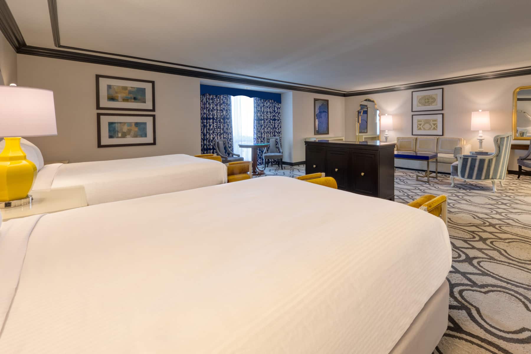 Guest room at the Paris Las Vegas in Las Vegas, Nevada