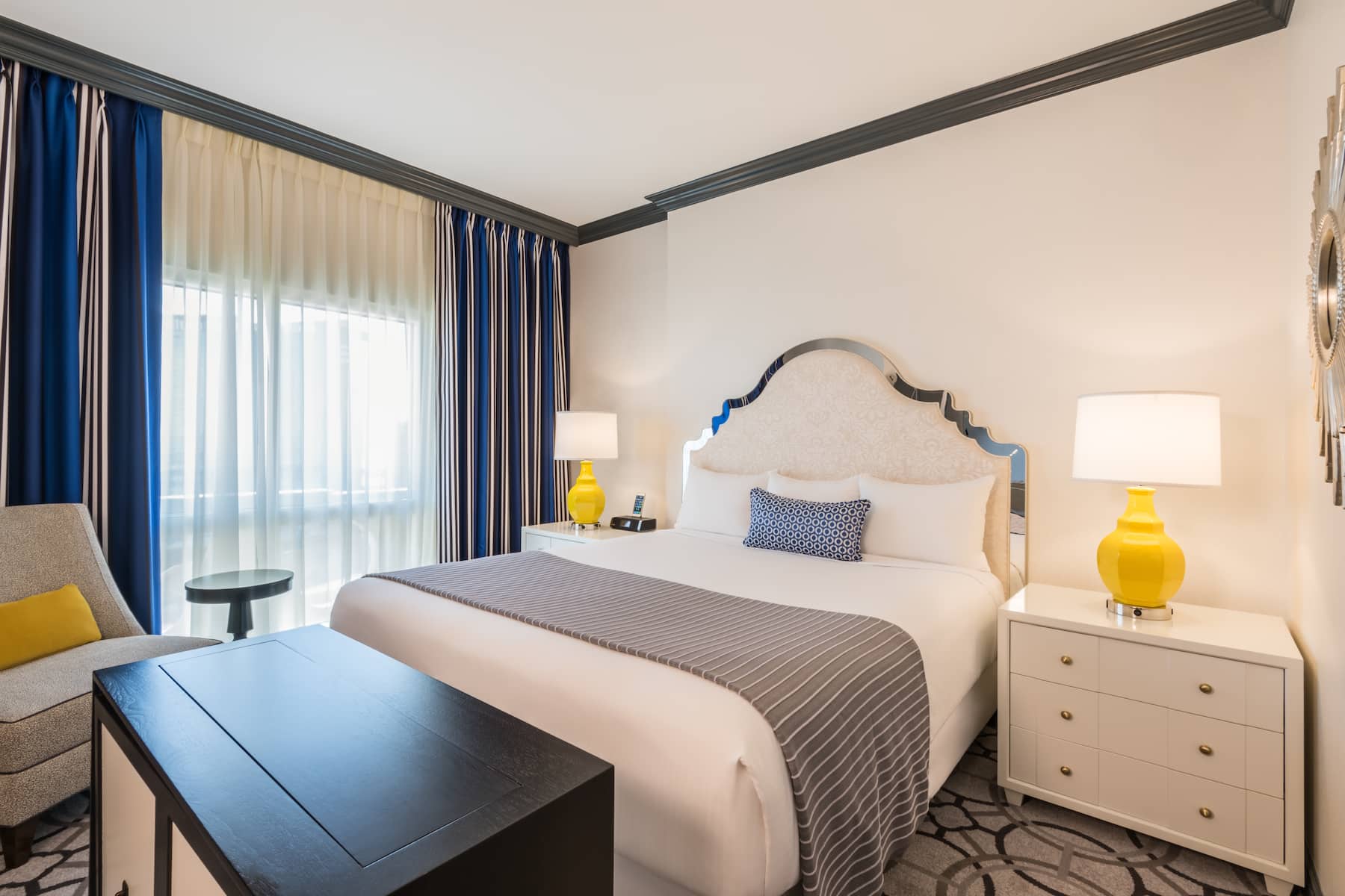 Guest room at the Paris Las Vegas in Las Vegas, Nevada