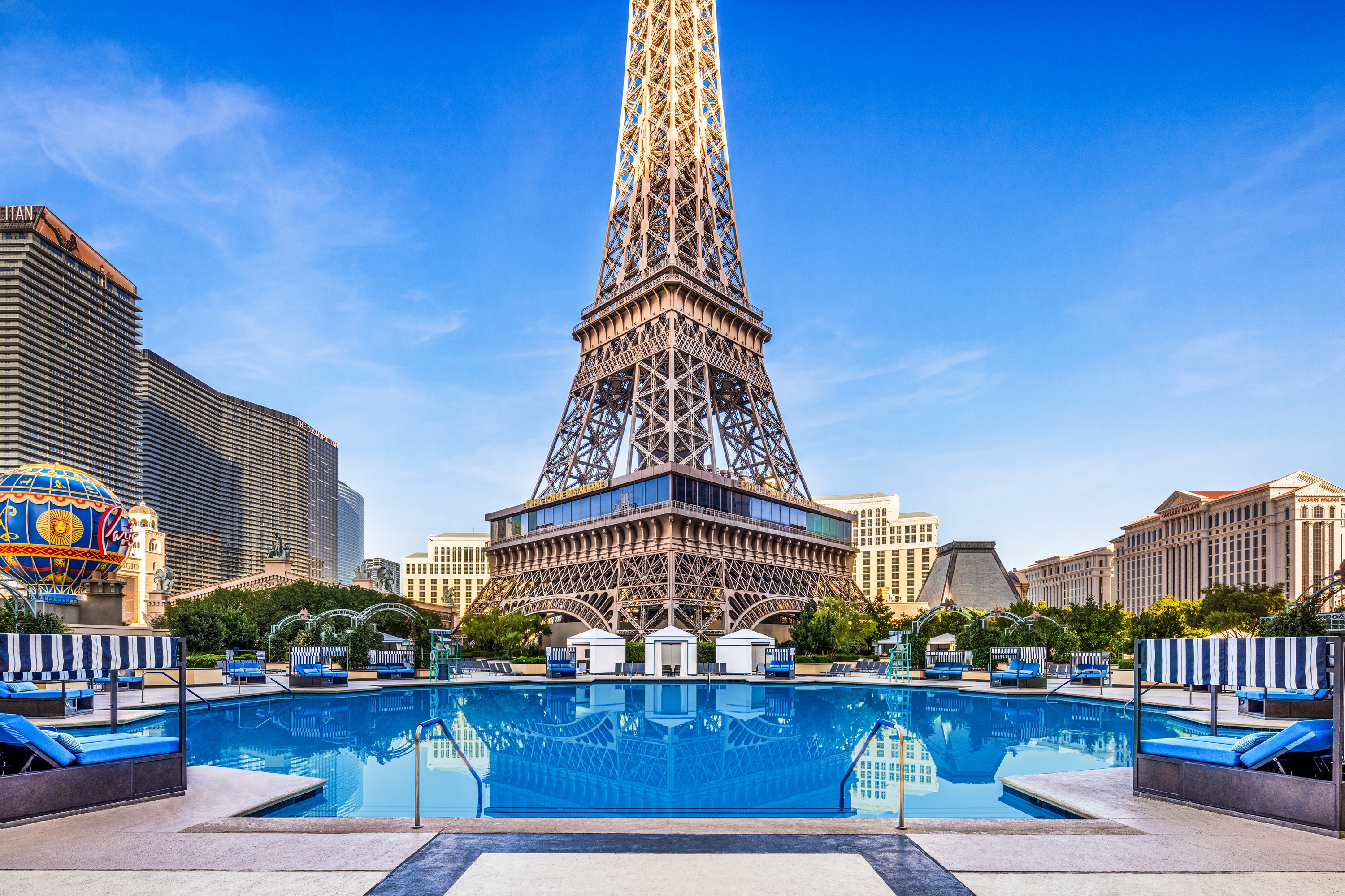 Pool at the Paris Las Vegas in Las Vegas, Nevada
