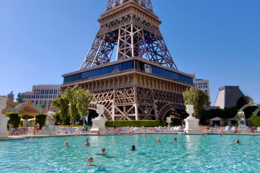 Pool at the Paris Las Vegas in Las Vegas, Nevada