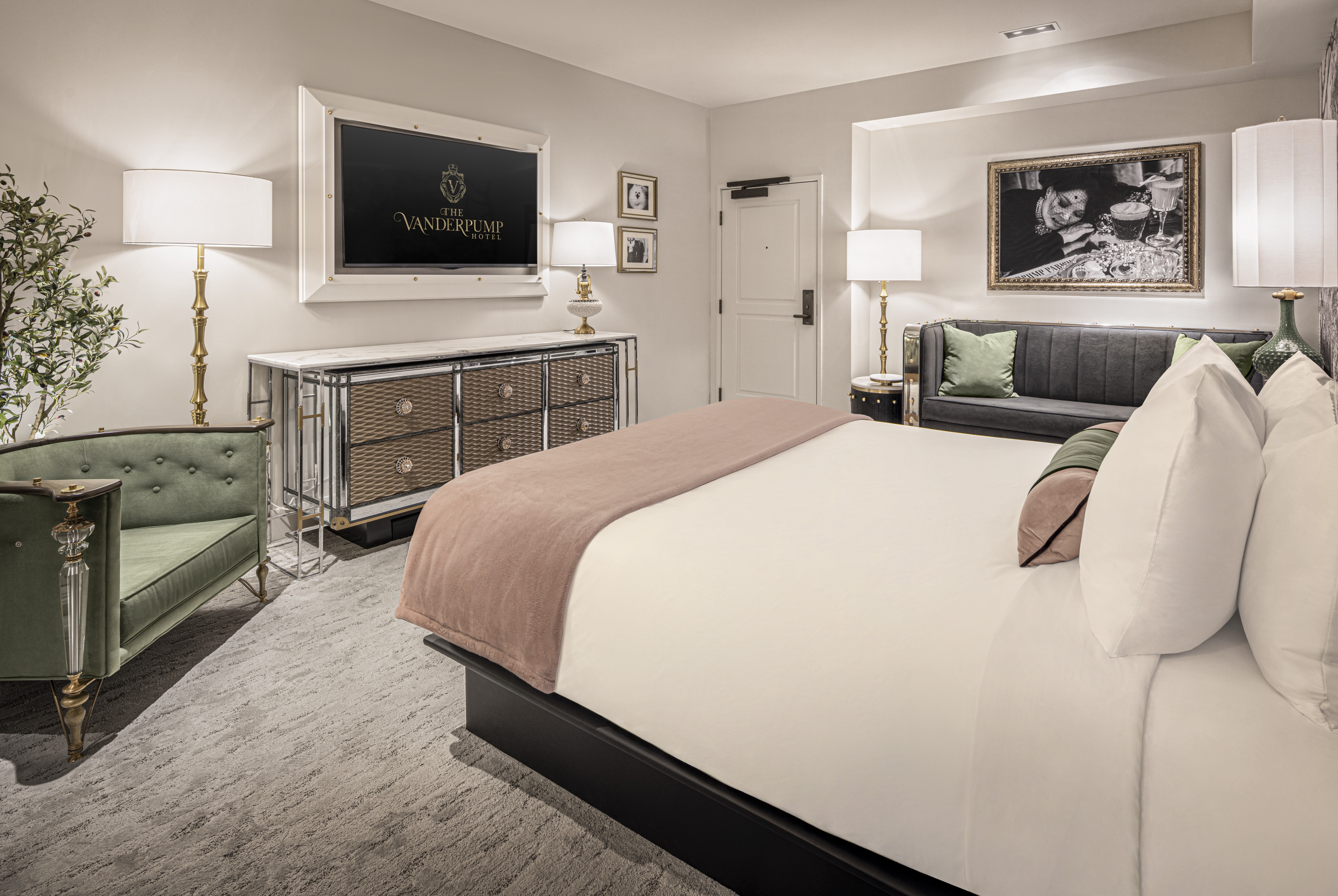 Guest room at the The Vanderpump Hotel in Las Vegas, Nevada