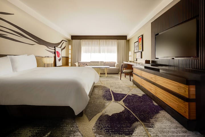 Guest room at the Nobu Hotel Caesars Palace in Las Vegas, Nevada
