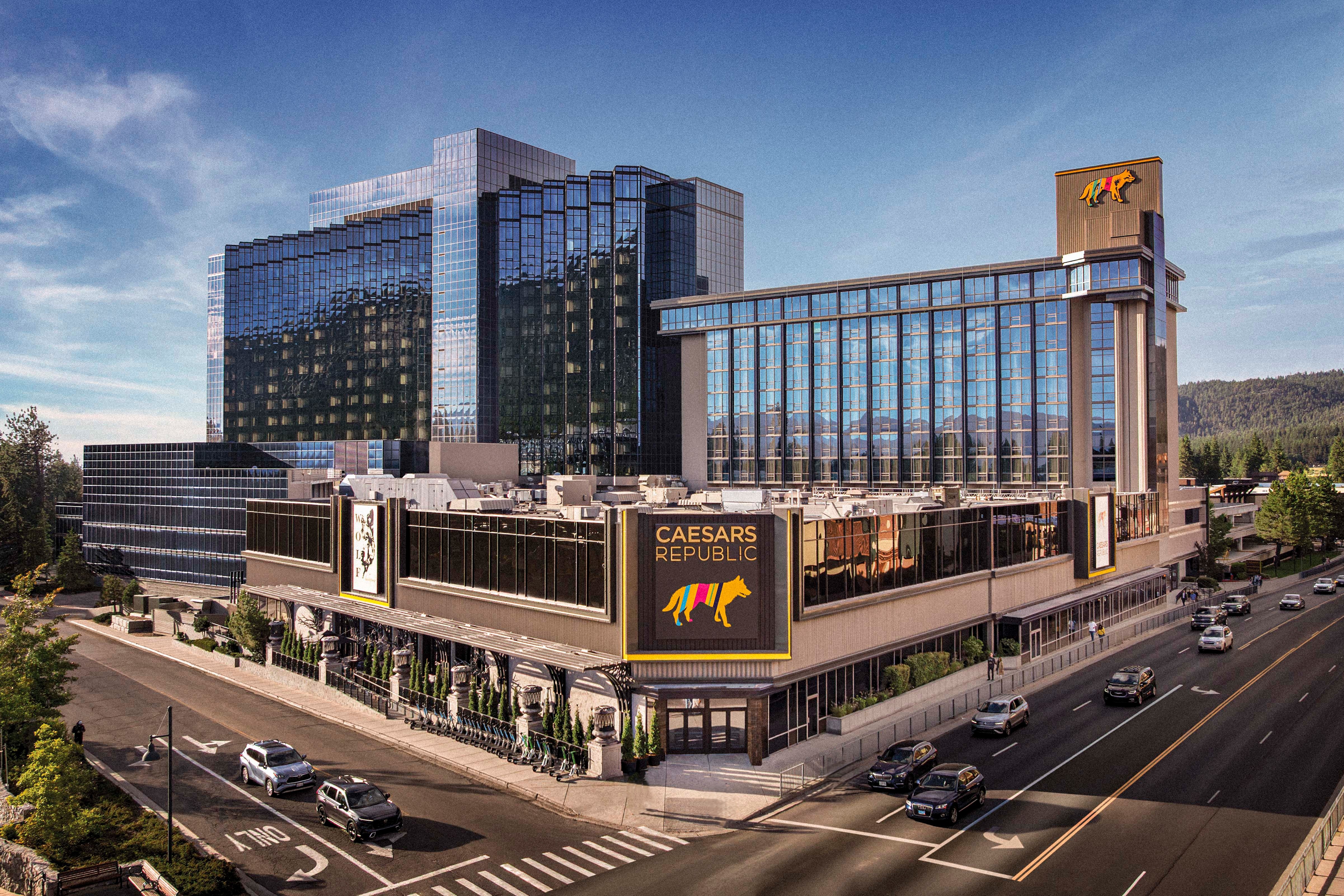 Exterior of Caesars Republic Lake Tahoe hotel in Stateline, Nevada