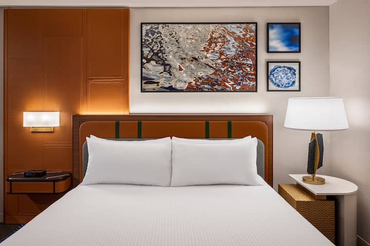 Guest room at the Caesars Republic Lake Tahoe in Stateline, Nevada
