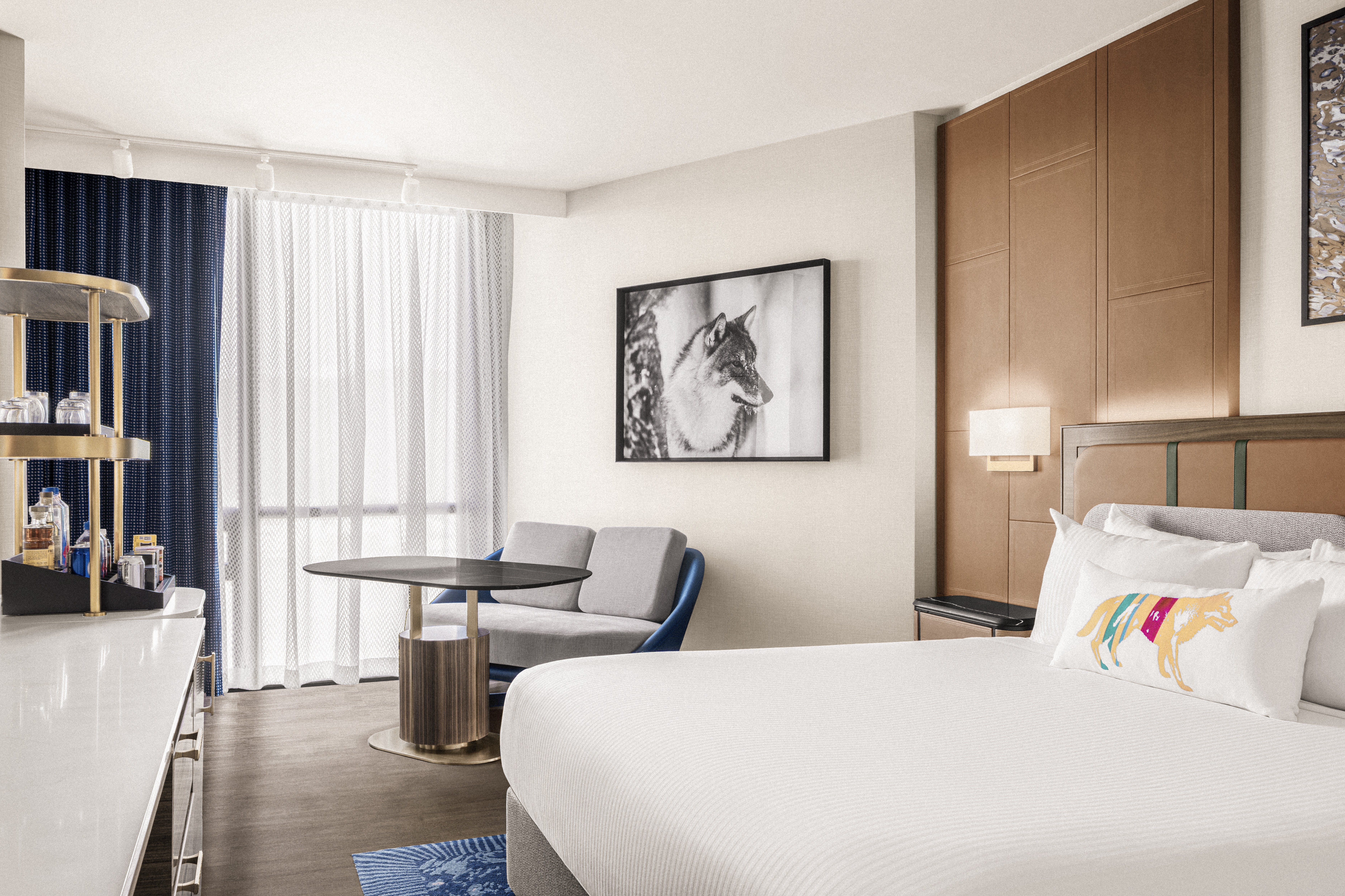 Guest room at the Caesars Republic Lake Tahoe in Stateline, Nevada