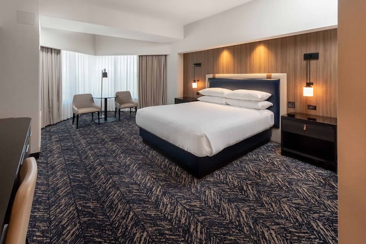Guest room at the Caesars Republic Lake Tahoe in Stateline, Nevada