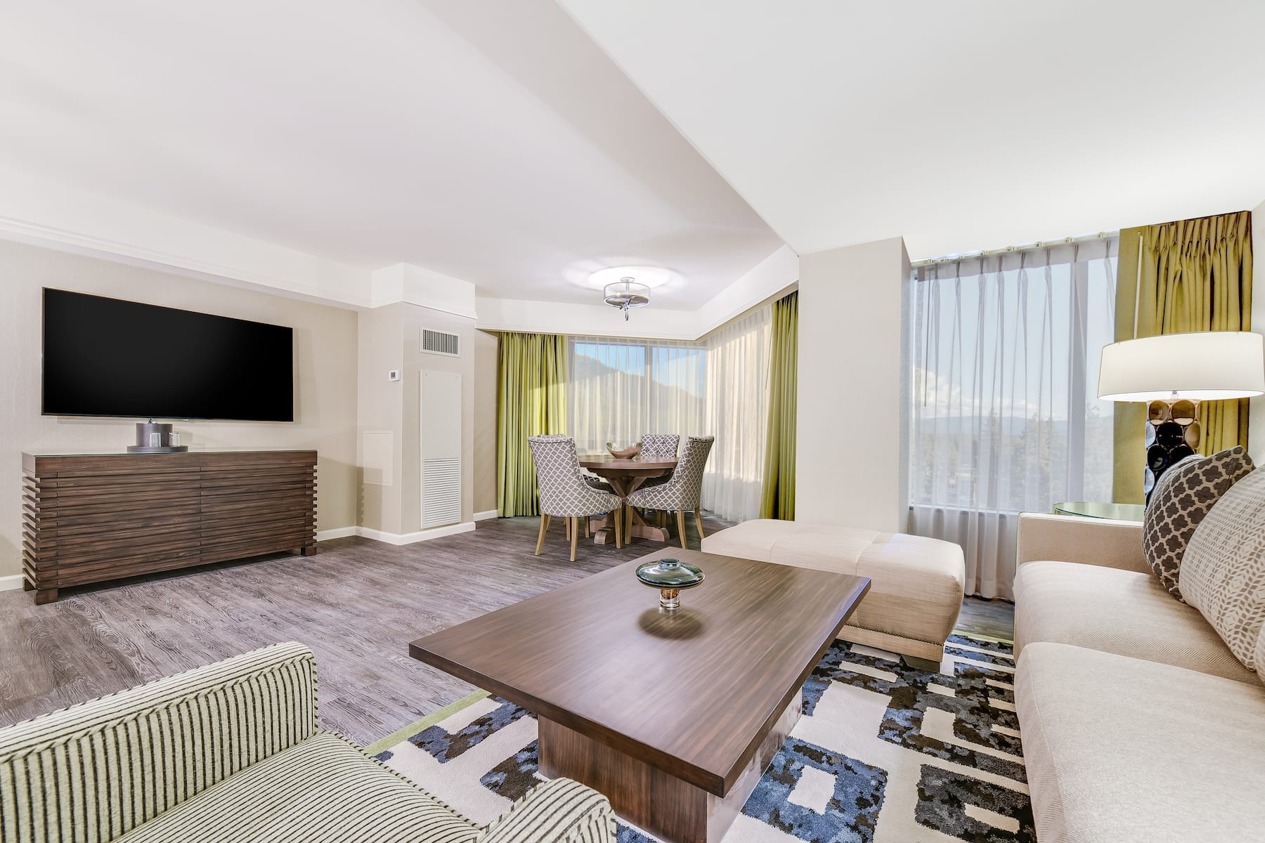 Guest room at the Caesars Republic Lake Tahoe in Stateline, Nevada