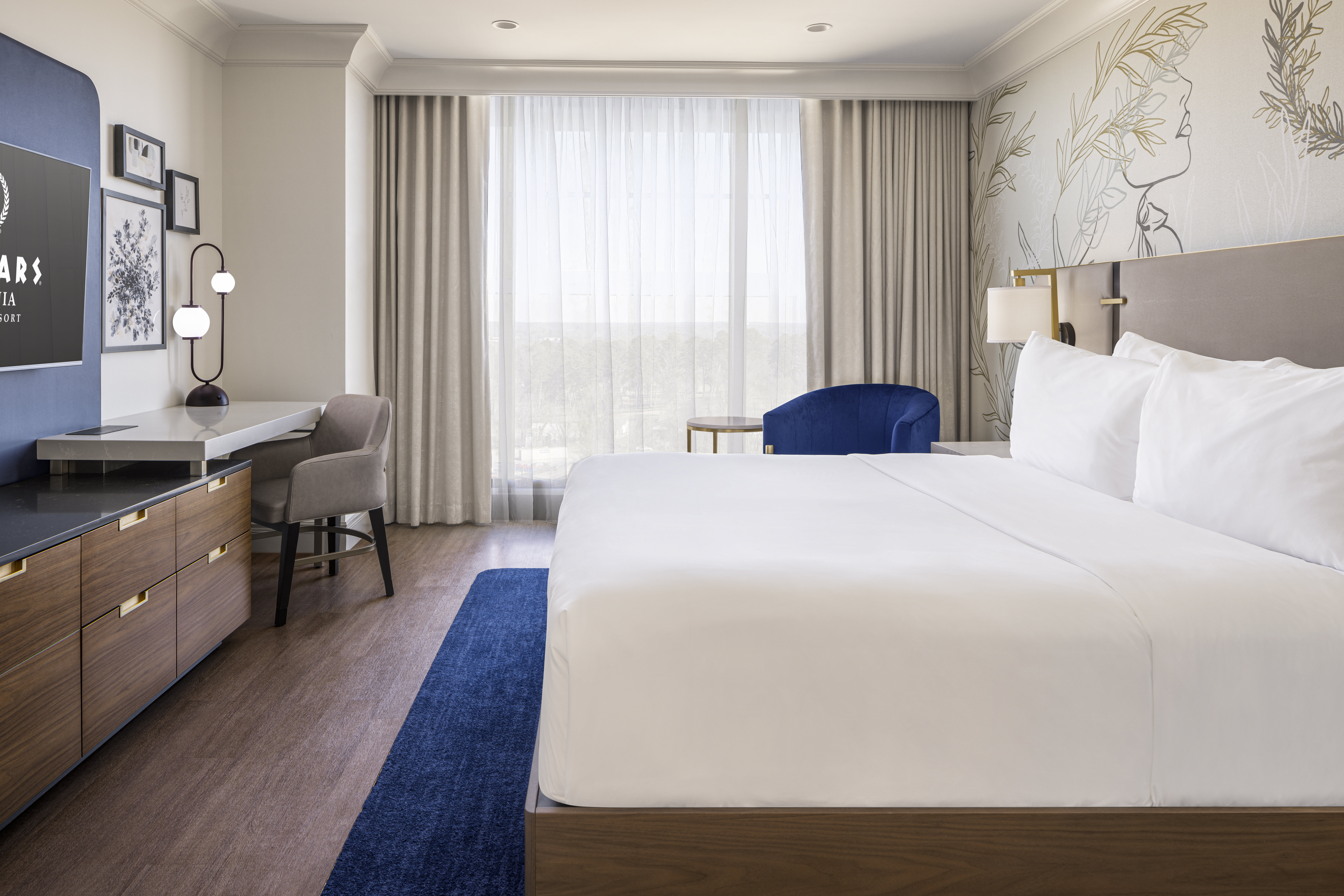 Guest room at the Caesars Virginia in Danville, Virginia