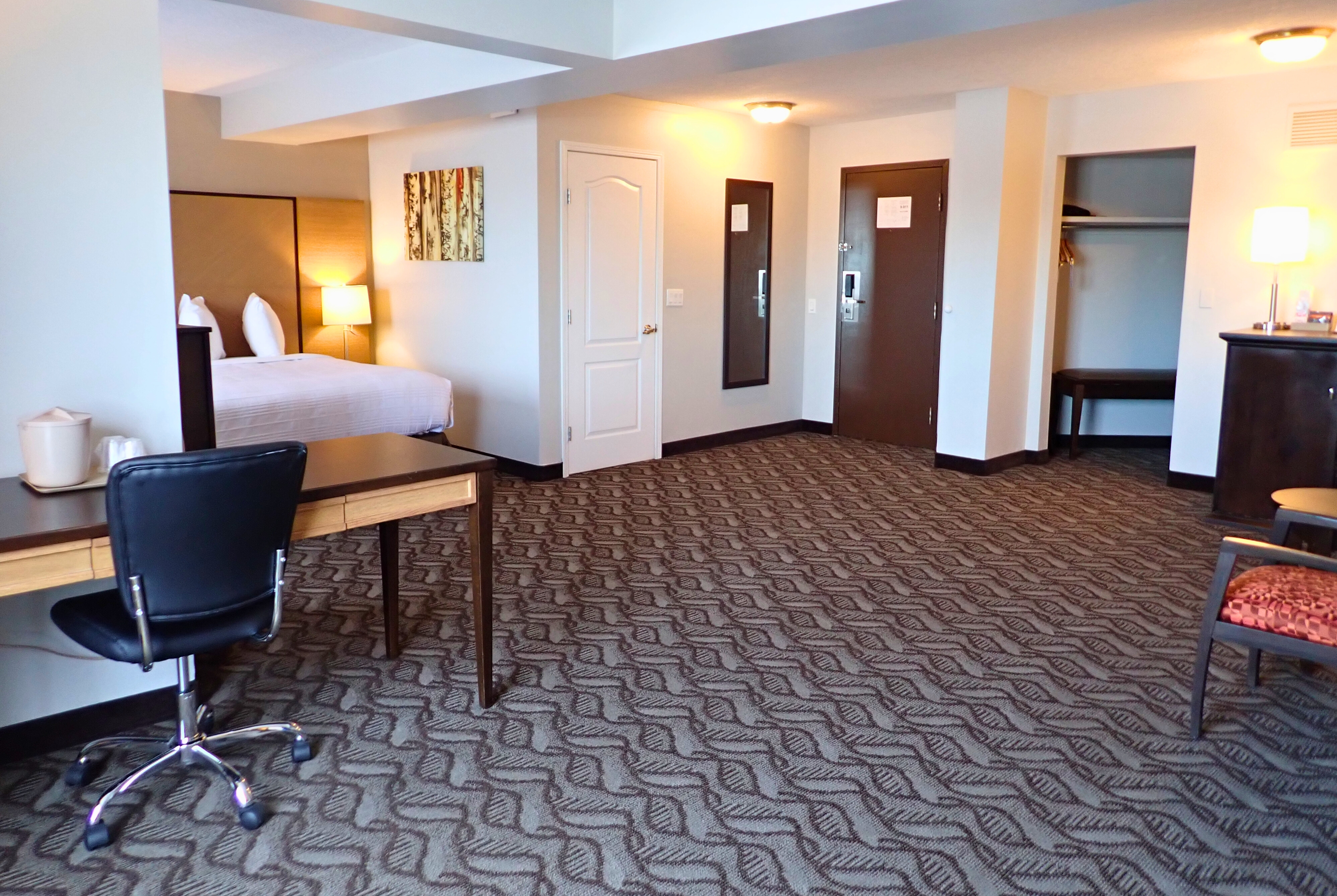 Guest room at the Days Inn by Wyndham Airdrie in Airdrie, Alberta