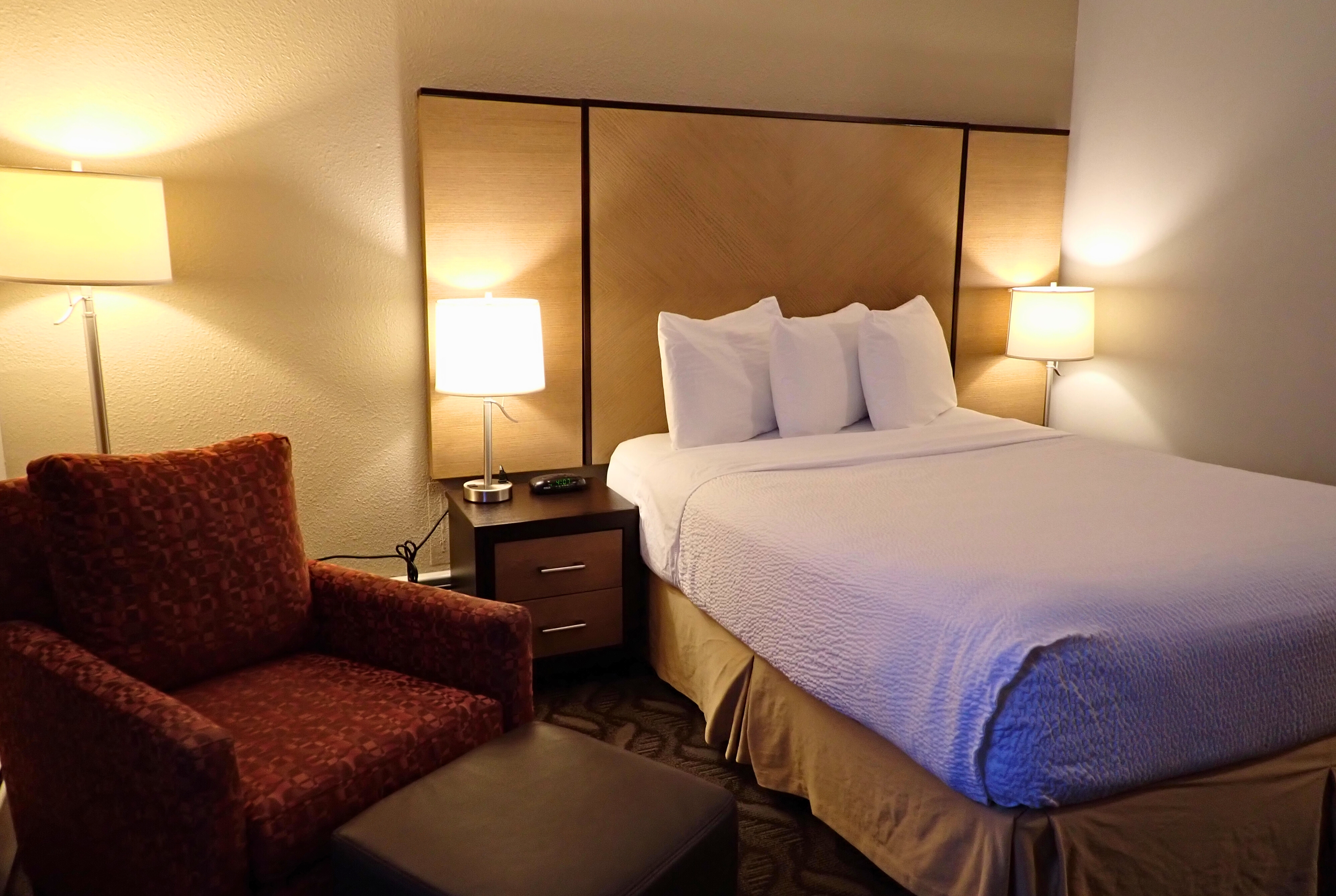 Guest room at the Days Inn by Wyndham Airdrie in Airdrie, Alberta
