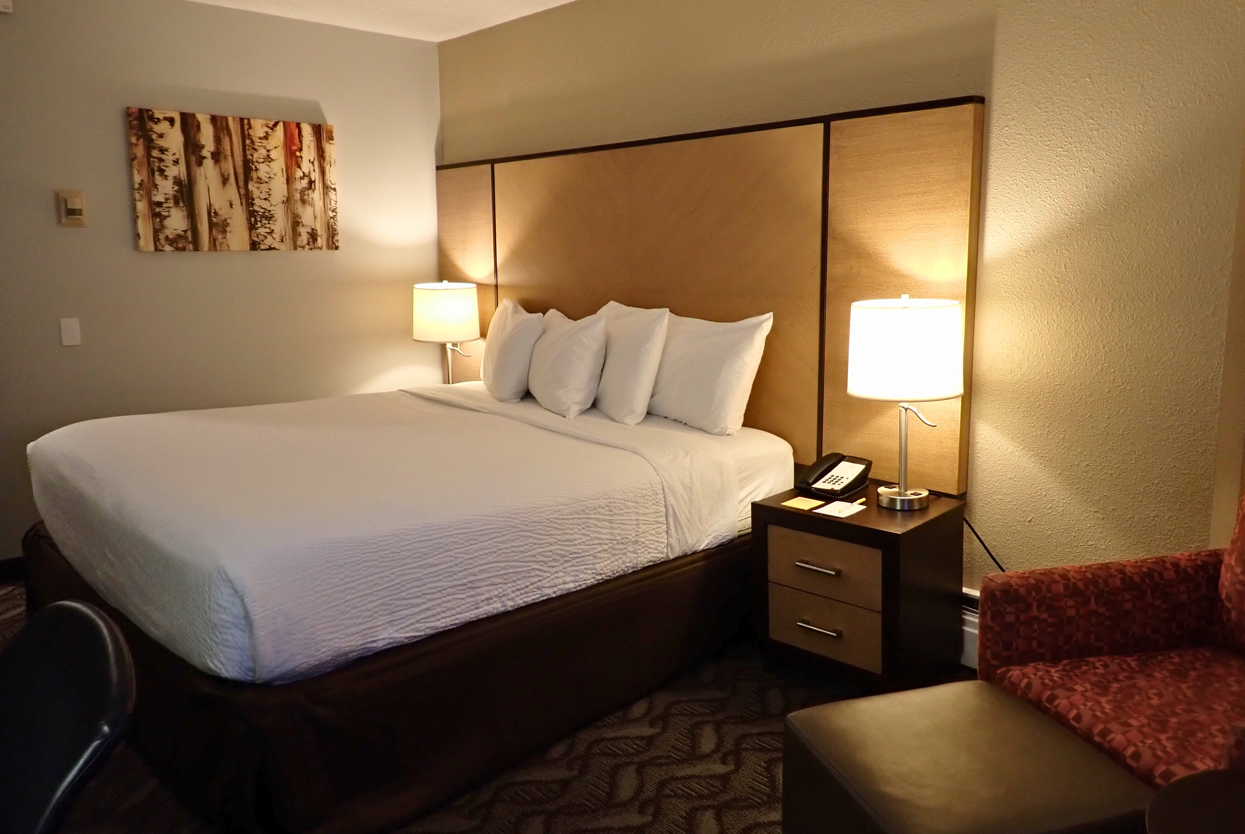 Guest room at the Days Inn by Wyndham Airdrie in Airdrie, Alberta