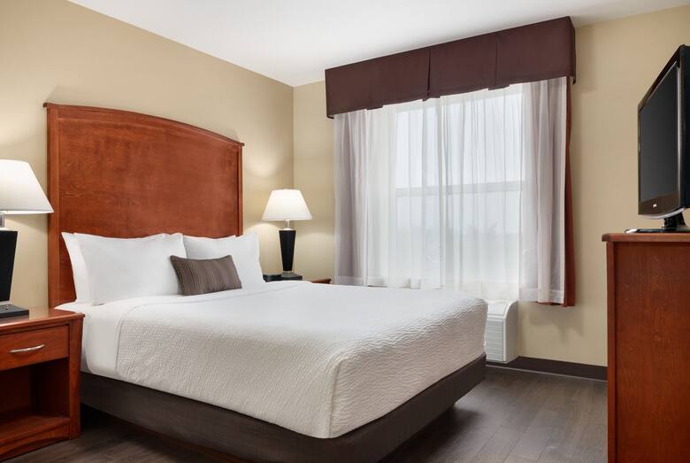 Guest room at the Days Inn & Suites Sherwood Park Edmonton in Sherwood Park, Alberta