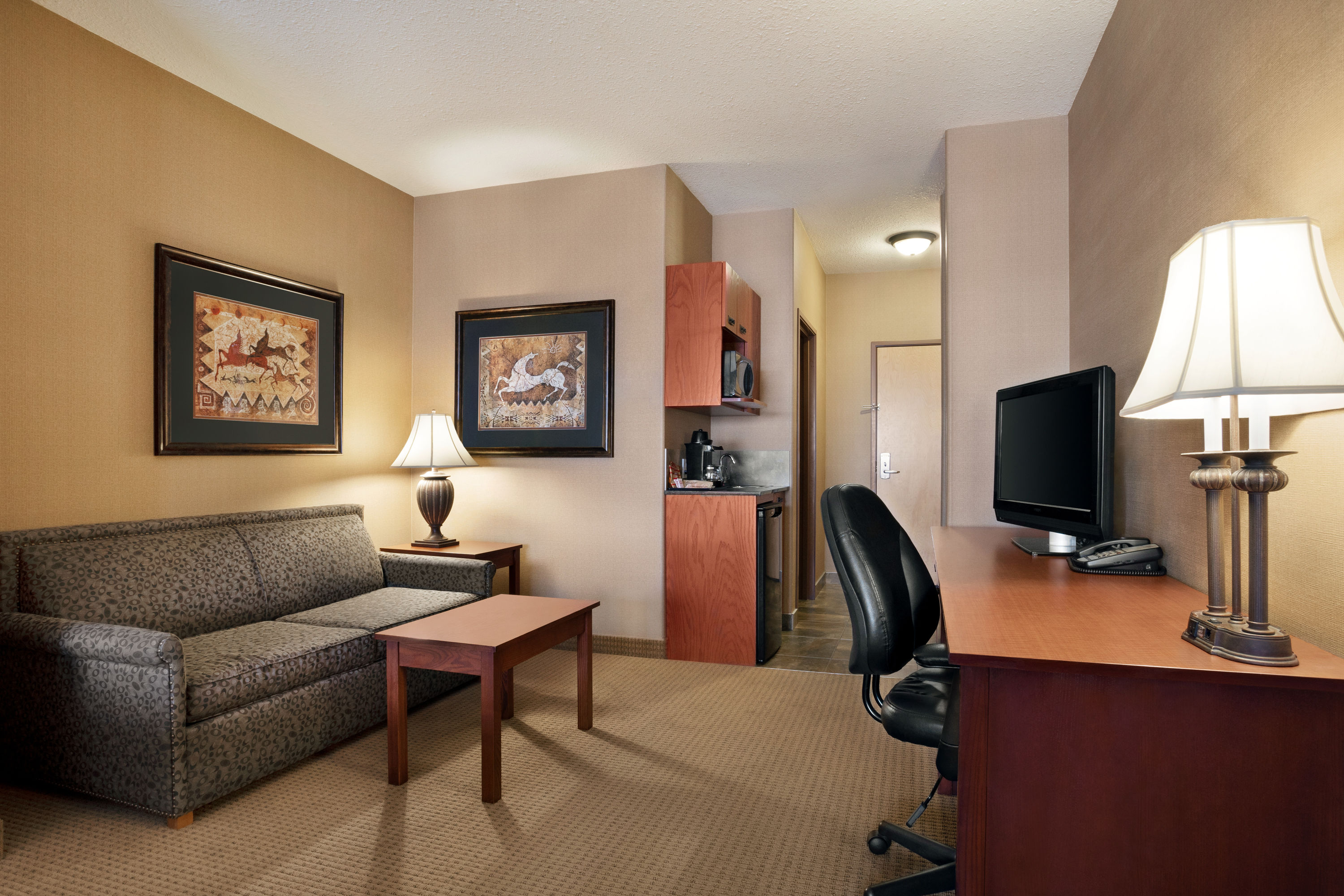 Guest room at the Days Inn & Suites by Wyndham Strathmore in Strathmore, Alberta