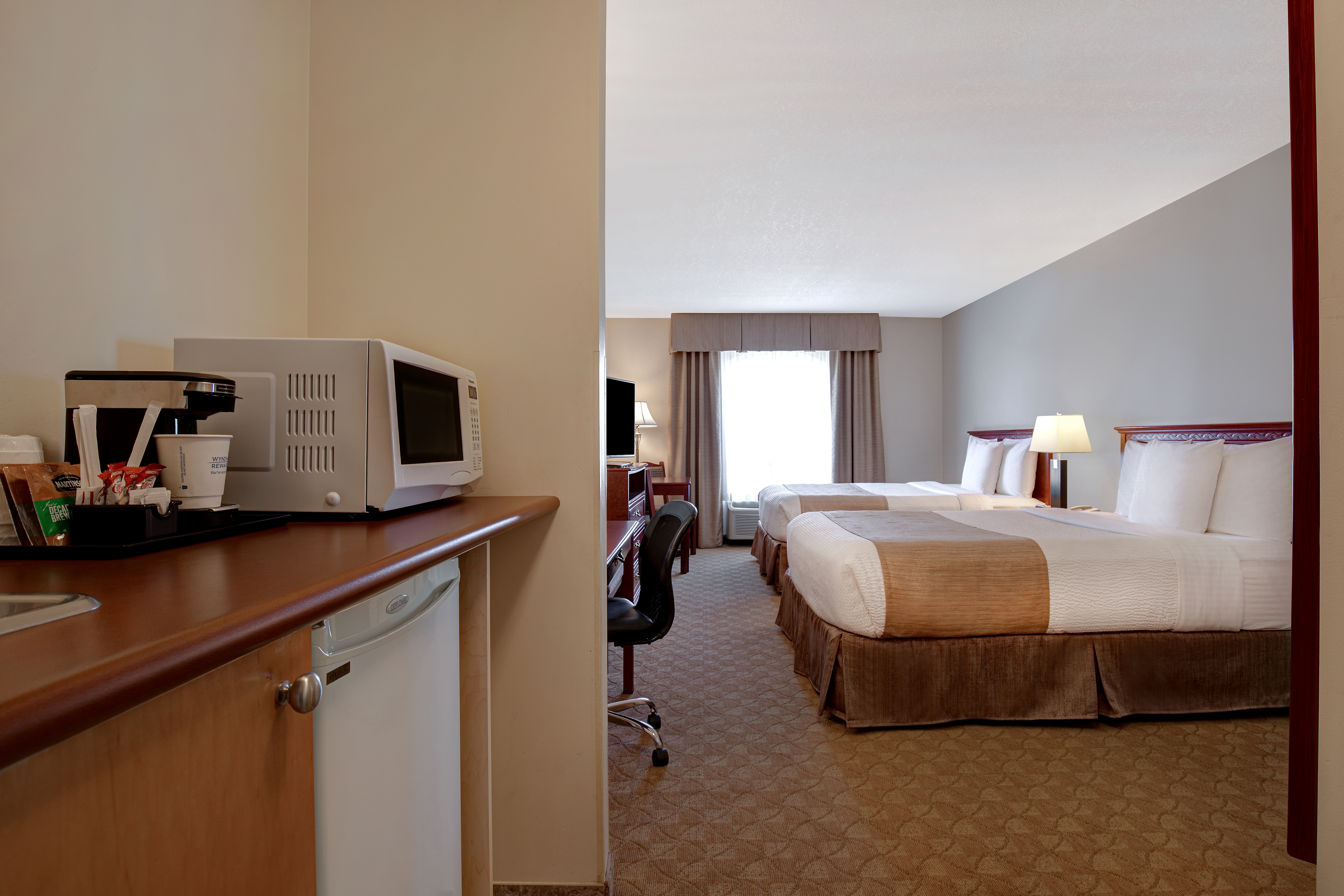 Guest room at the Days Inn by Wyndham Dawson Creek in Dawson Creek, British Columbia