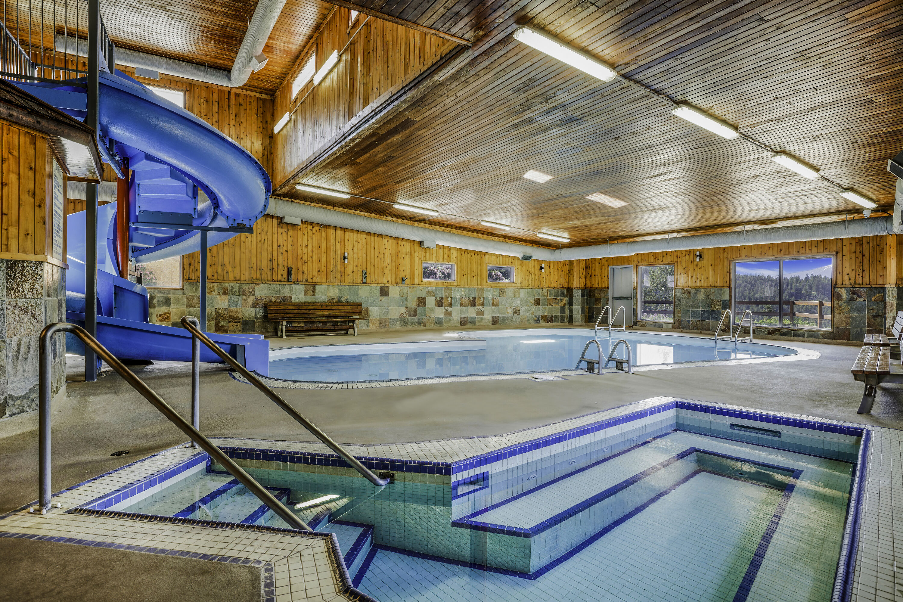 Indoor pool at the Days Inn by Wyndham Golden in Golden, British Columbia