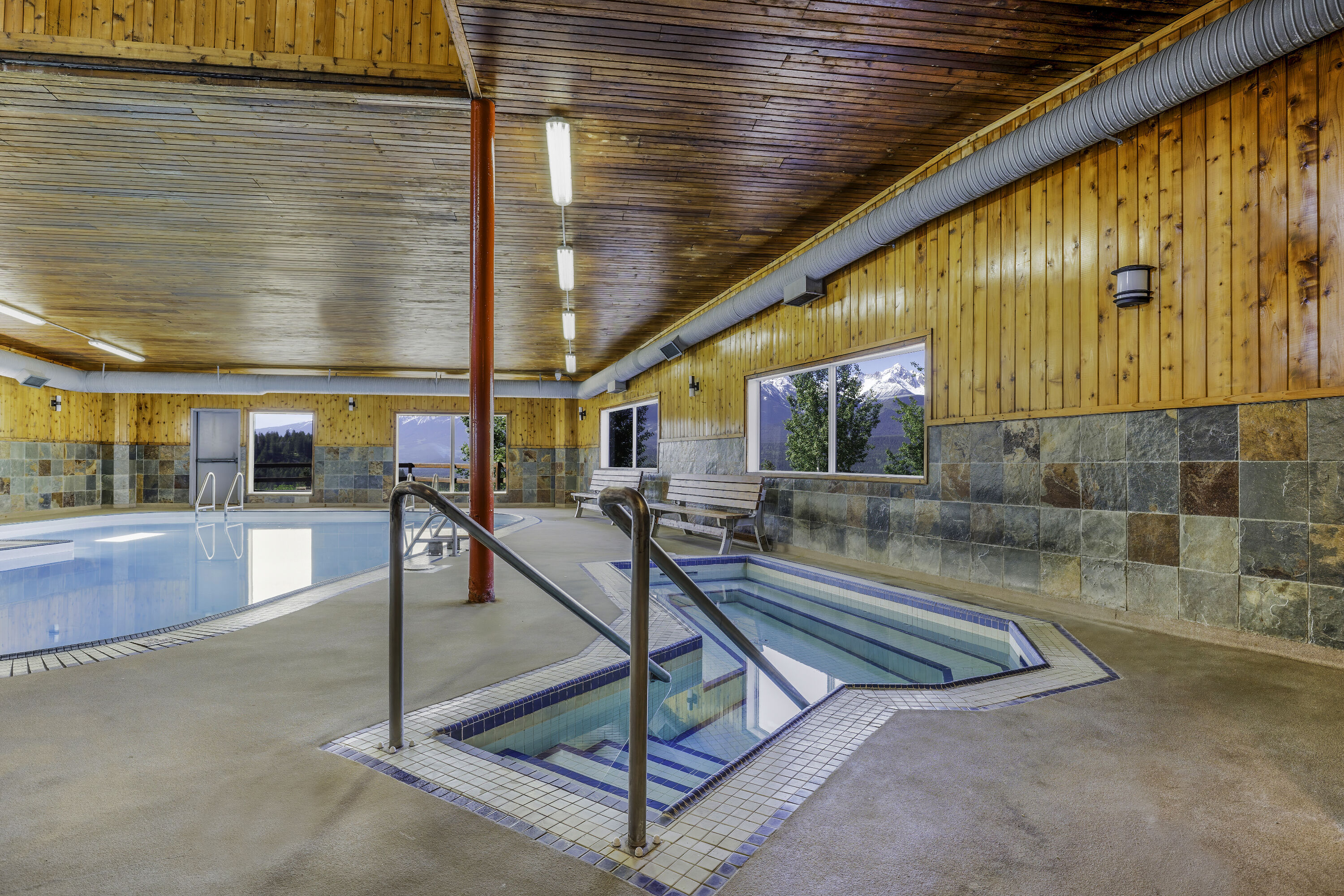 Indoor pool at the Days Inn by Wyndham Golden in Golden, British Columbia