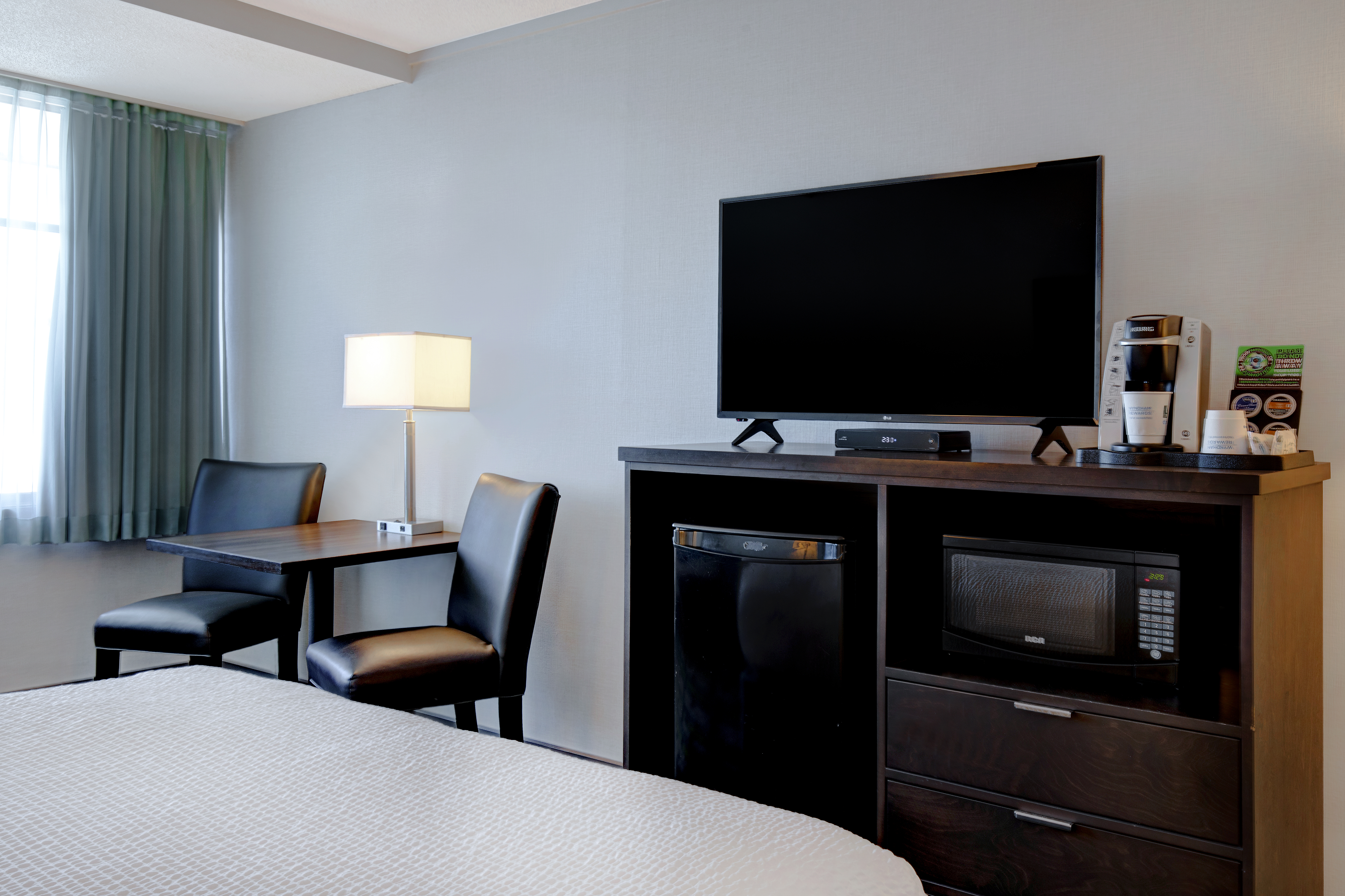 Guest room at the Days Inn by Wyndham Victoria Airport Sidney in Sidney, British Columbia