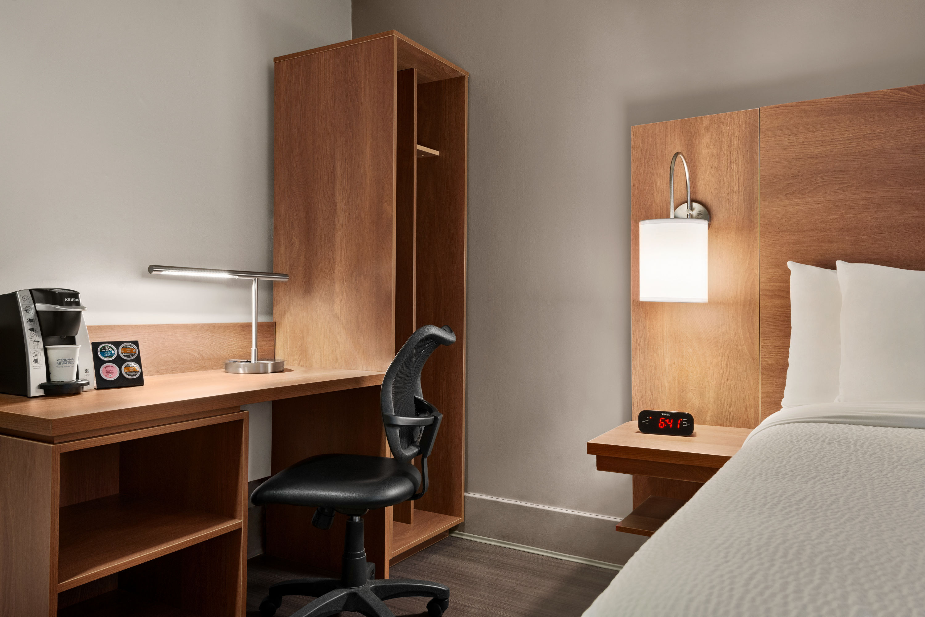 Guest room at the Days Inn by Wyndham Vancouver Downtown in Vancouver, British Columbia