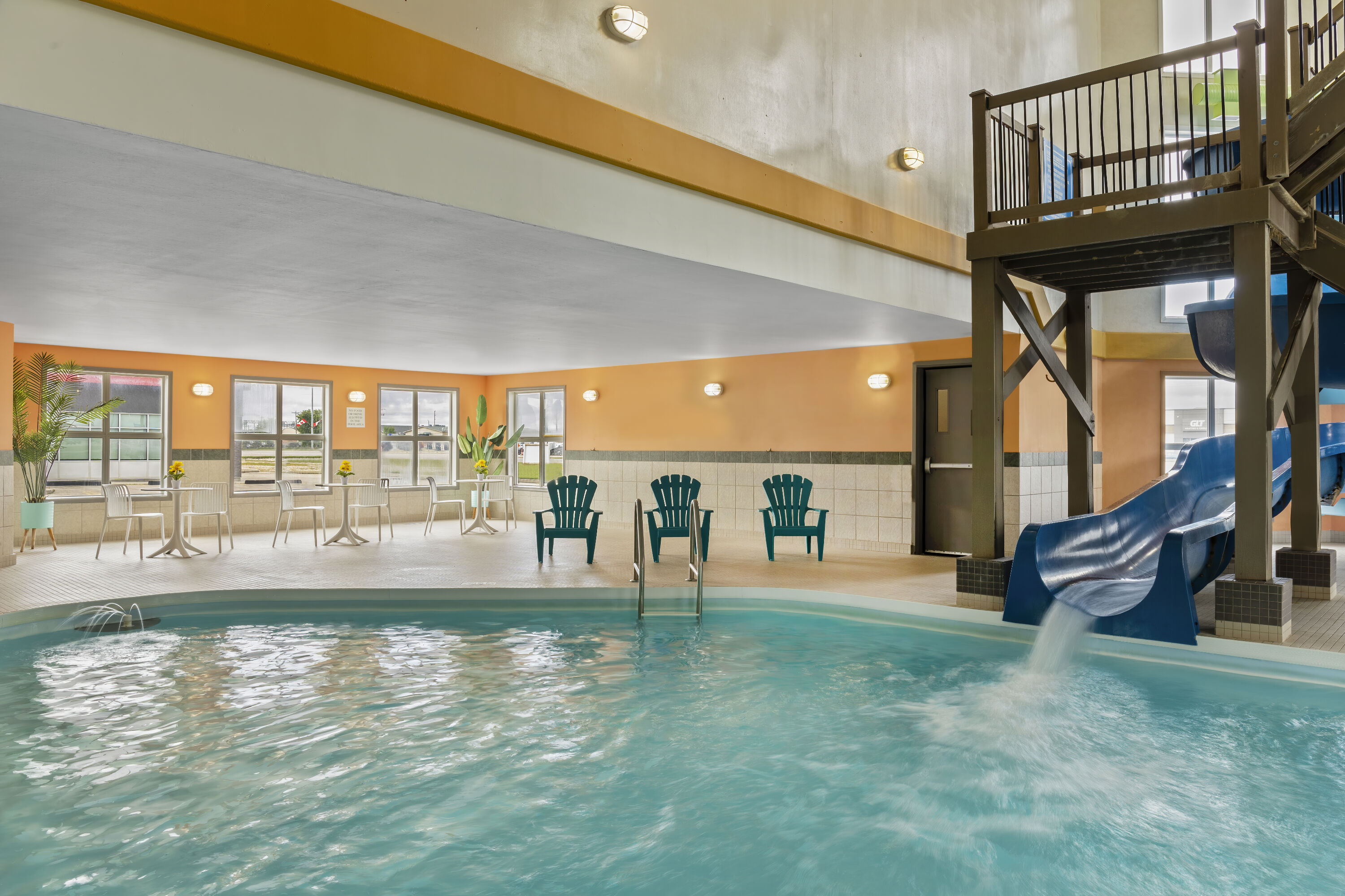 Waterslide at the Days Inn by Wyndham Steinbach in Steinbach, Manitoba