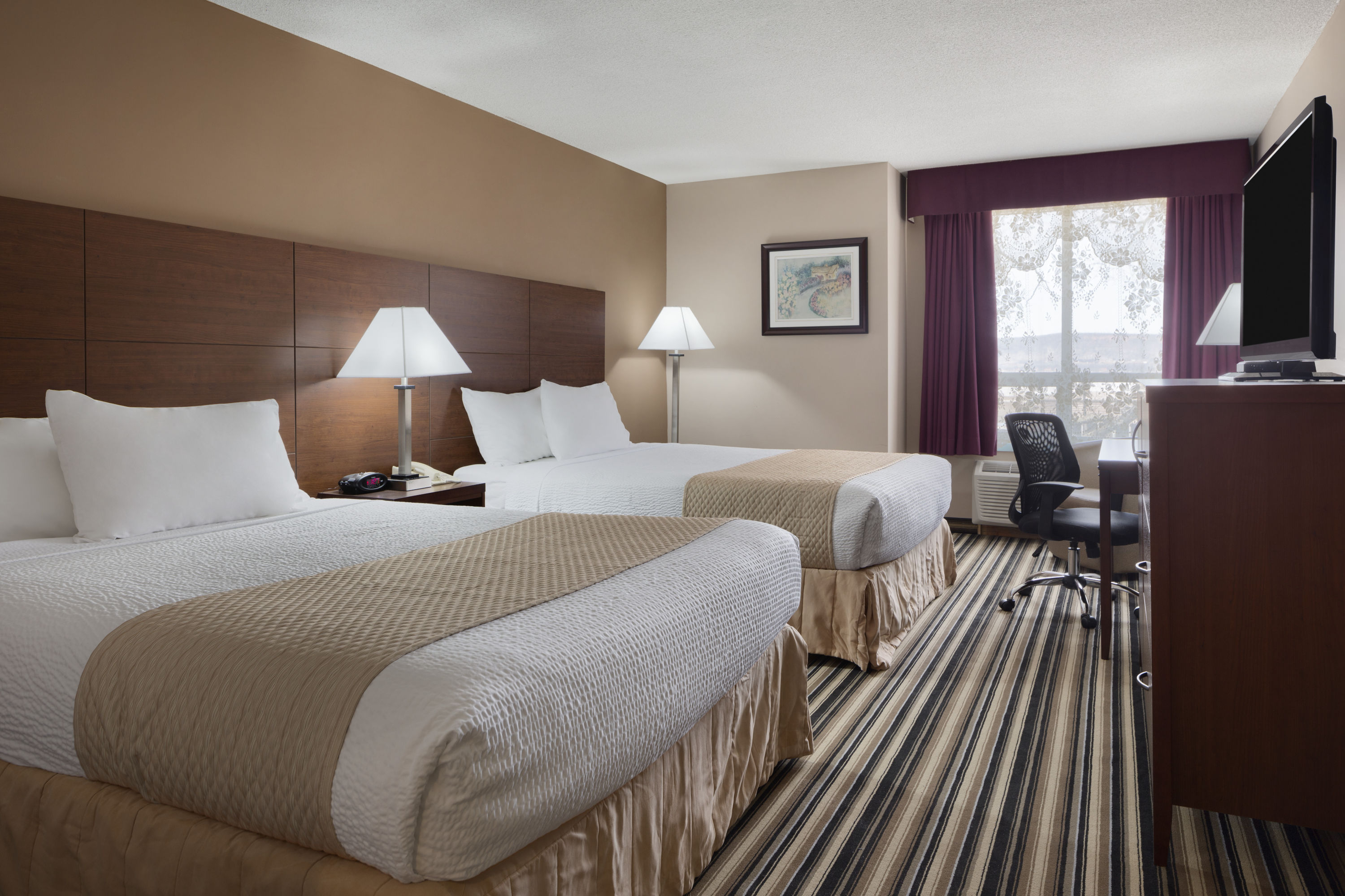 Guest room at the Days Inn by Wyndham Dalhousie in Dalhousie, New Brunswick