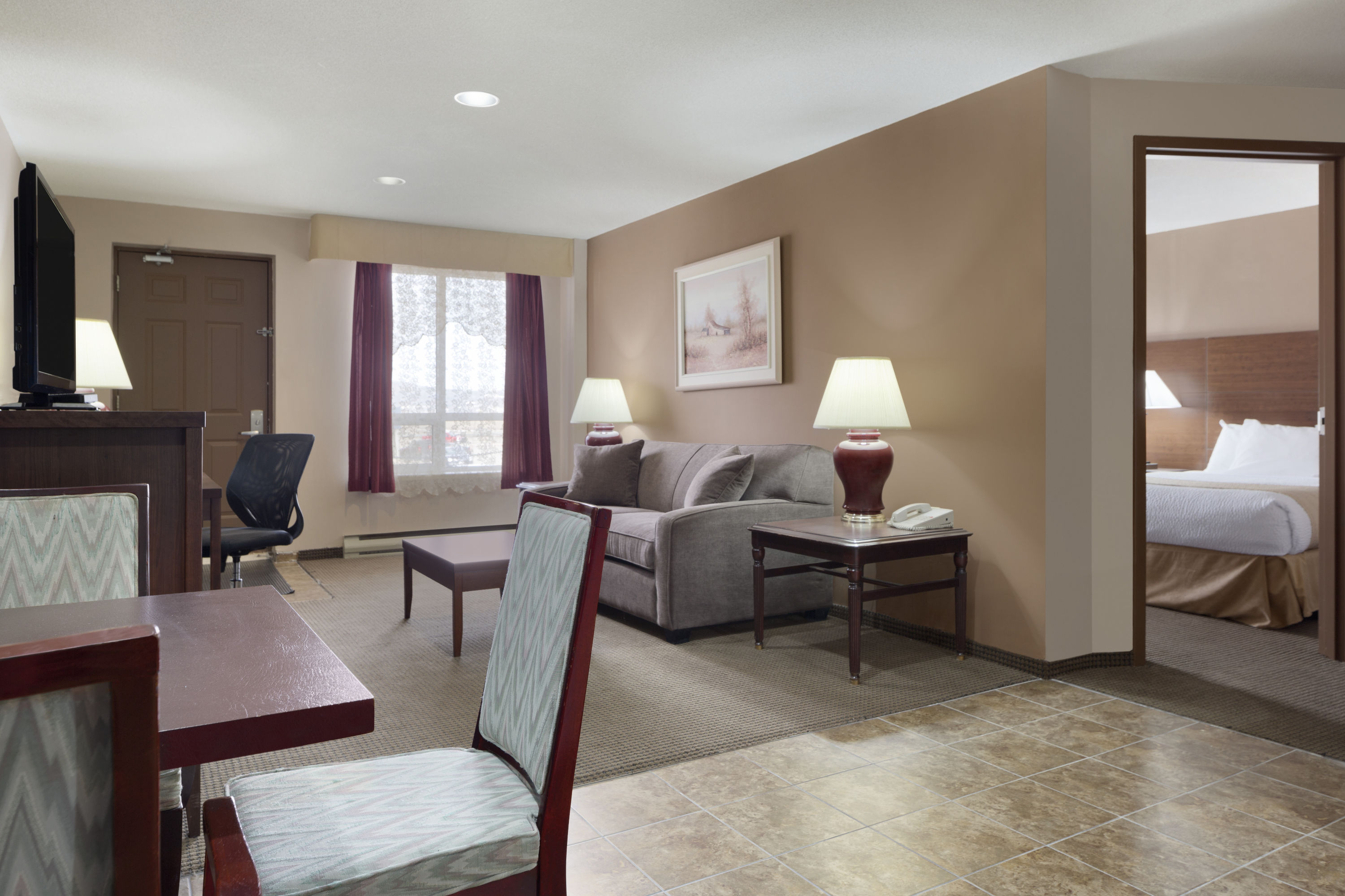 Guest room at the Days Inn by Wyndham Dalhousie in Dalhousie, New Brunswick