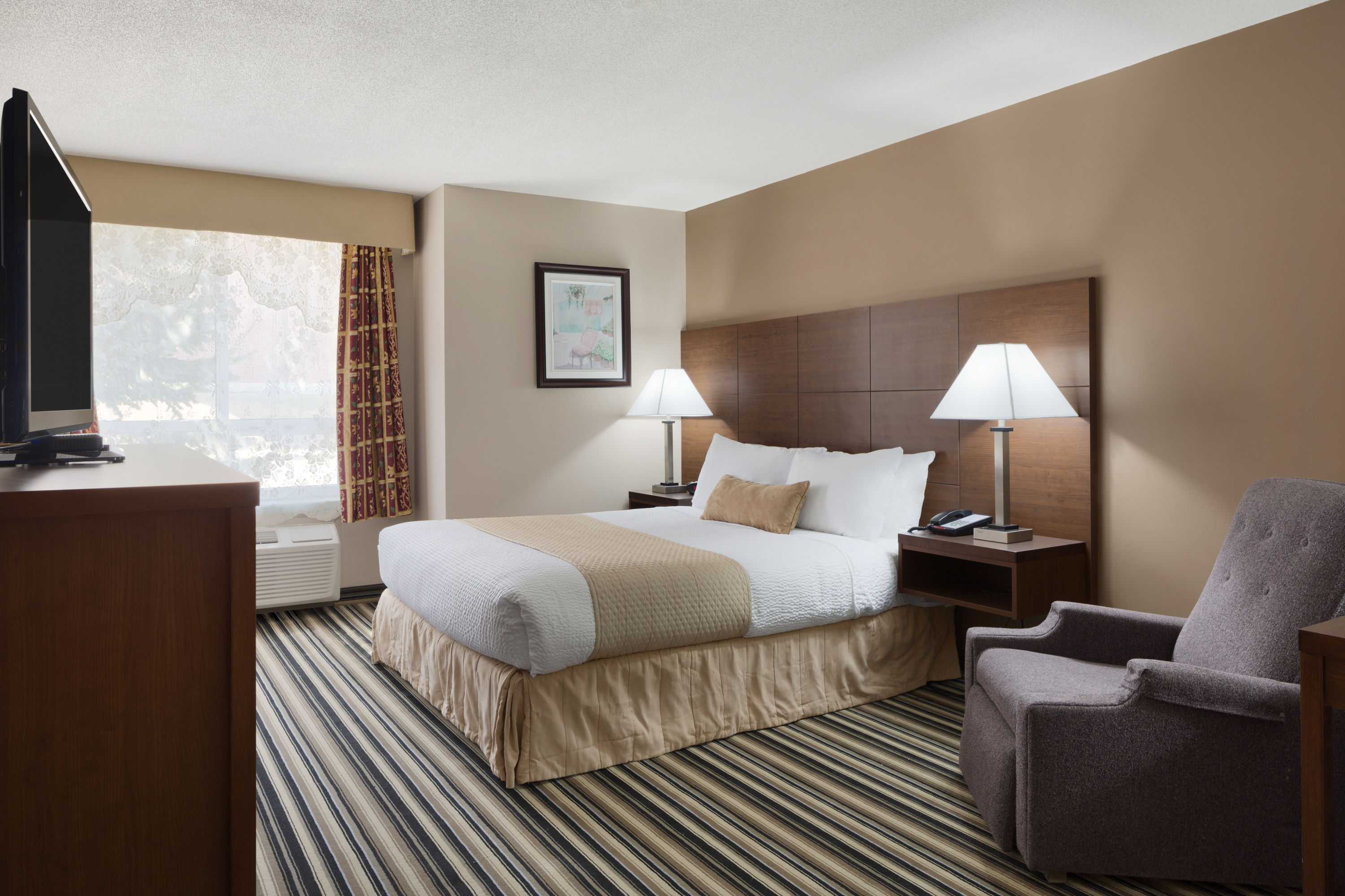 Guest room at the Days Inn by Wyndham Dalhousie in Dalhousie, New Brunswick