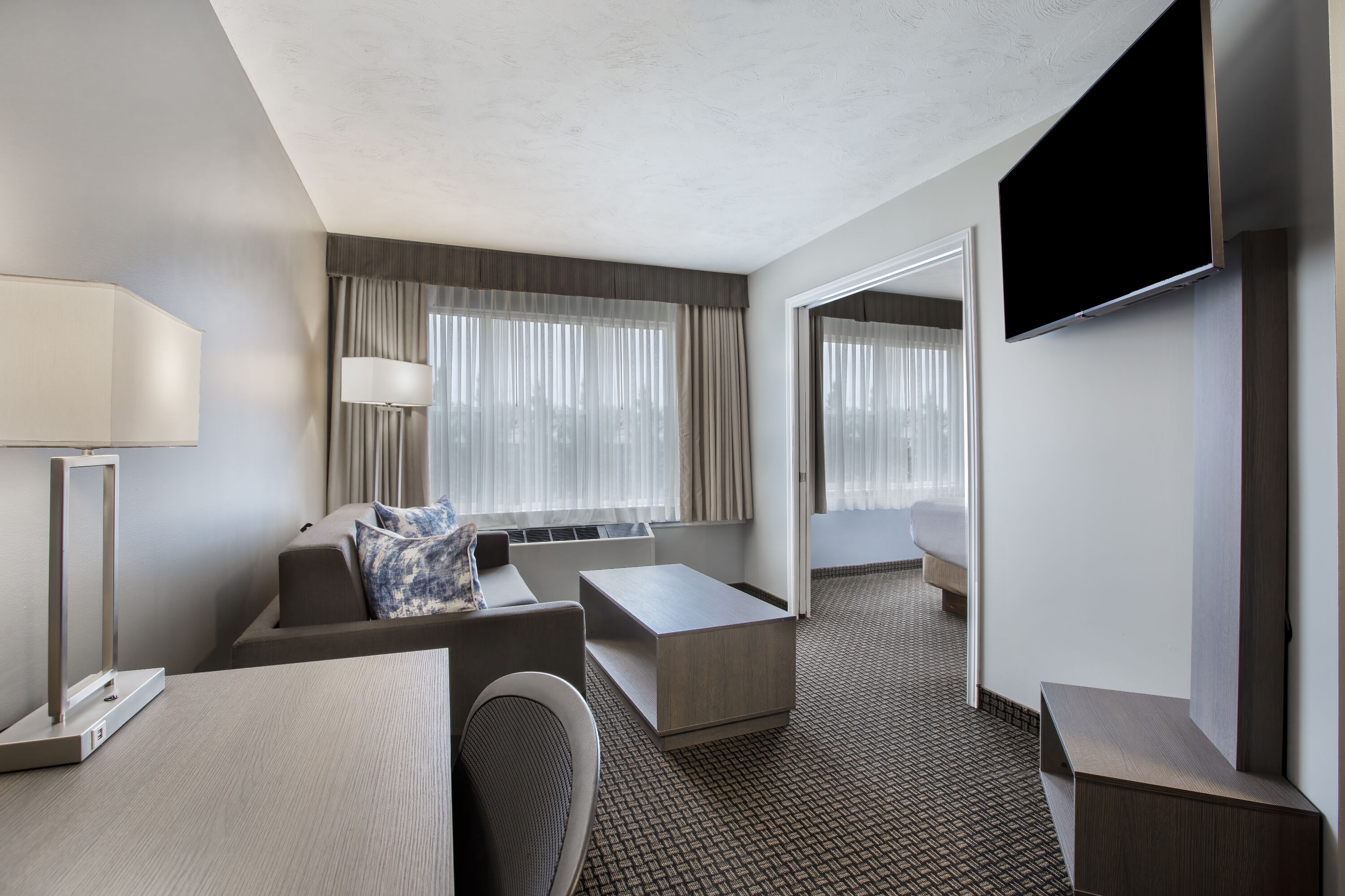 Guest room at the Days Inn & Suites by Wyndham Moncton in Moncton, New Brunswick