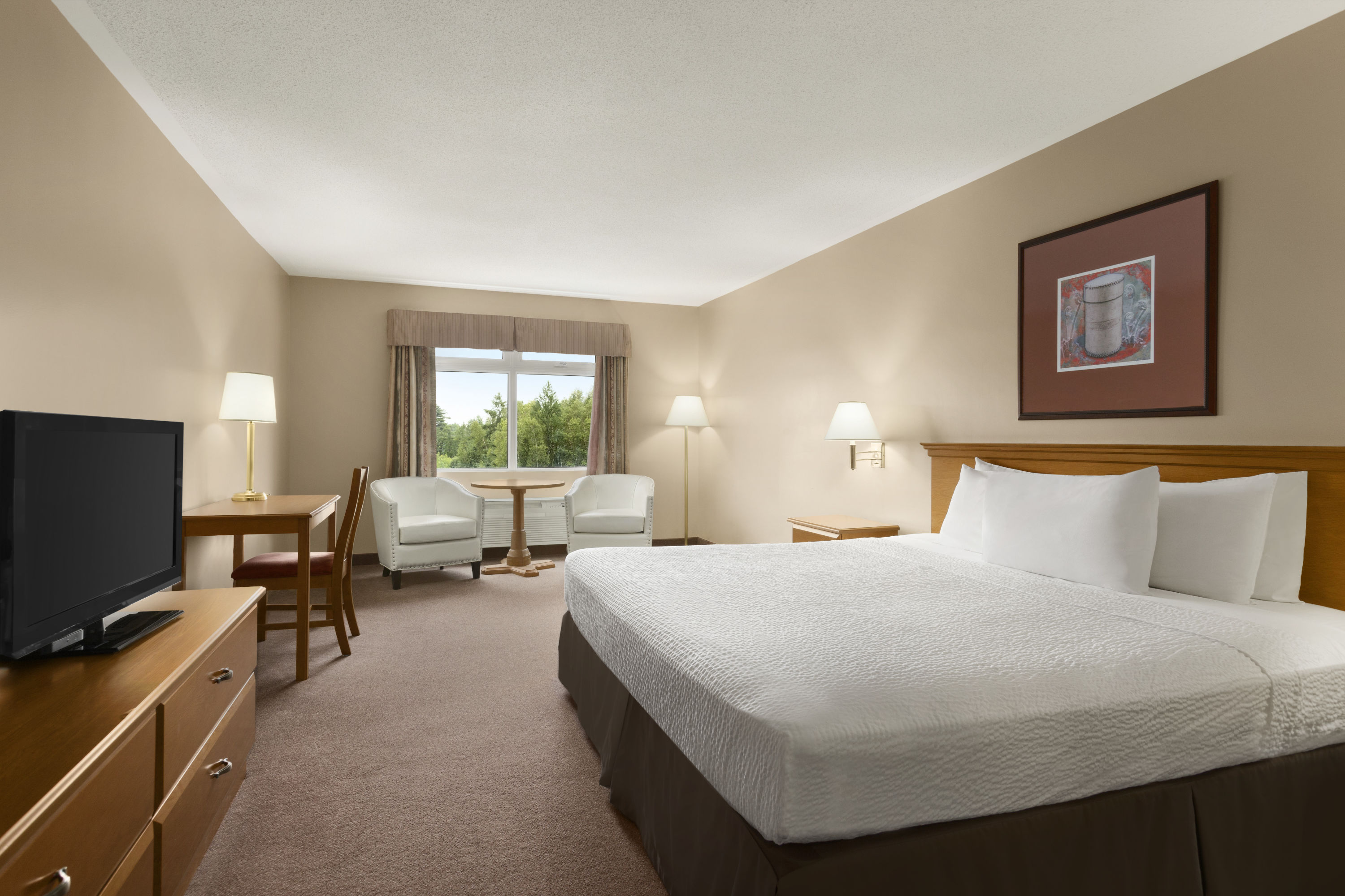 Guest room at the Days Inn by Wyndham Oromocto Conference Centre in Oromocto, New Brunswick