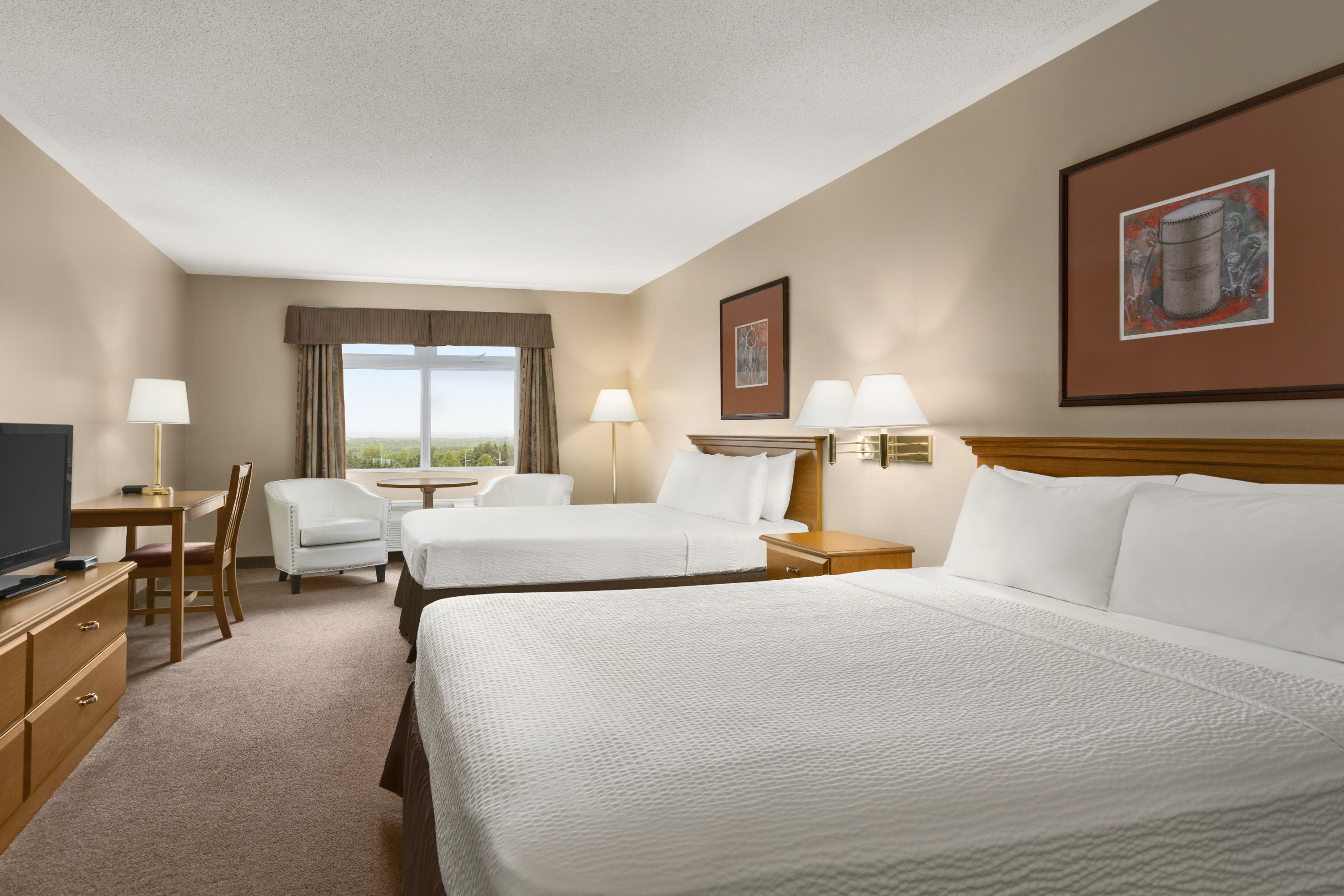 Guest room at the Days Inn by Wyndham Oromocto Conference Centre in Oromocto, New Brunswick
