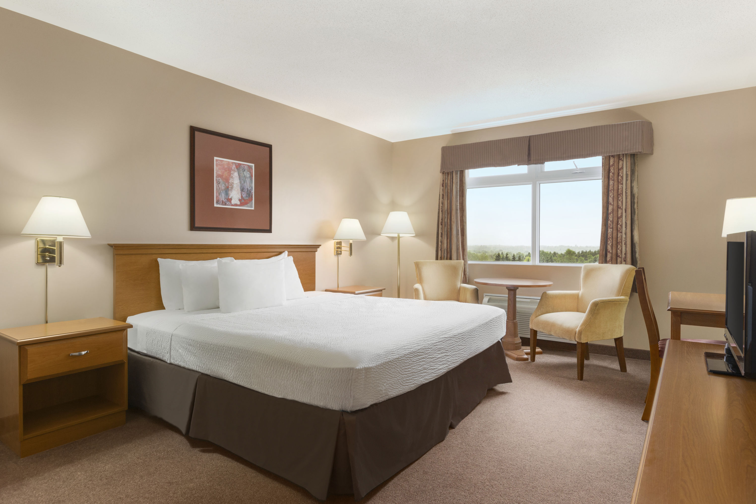 Guest room at the Days Inn by Wyndham Oromocto Conference Centre in Oromocto, New Brunswick