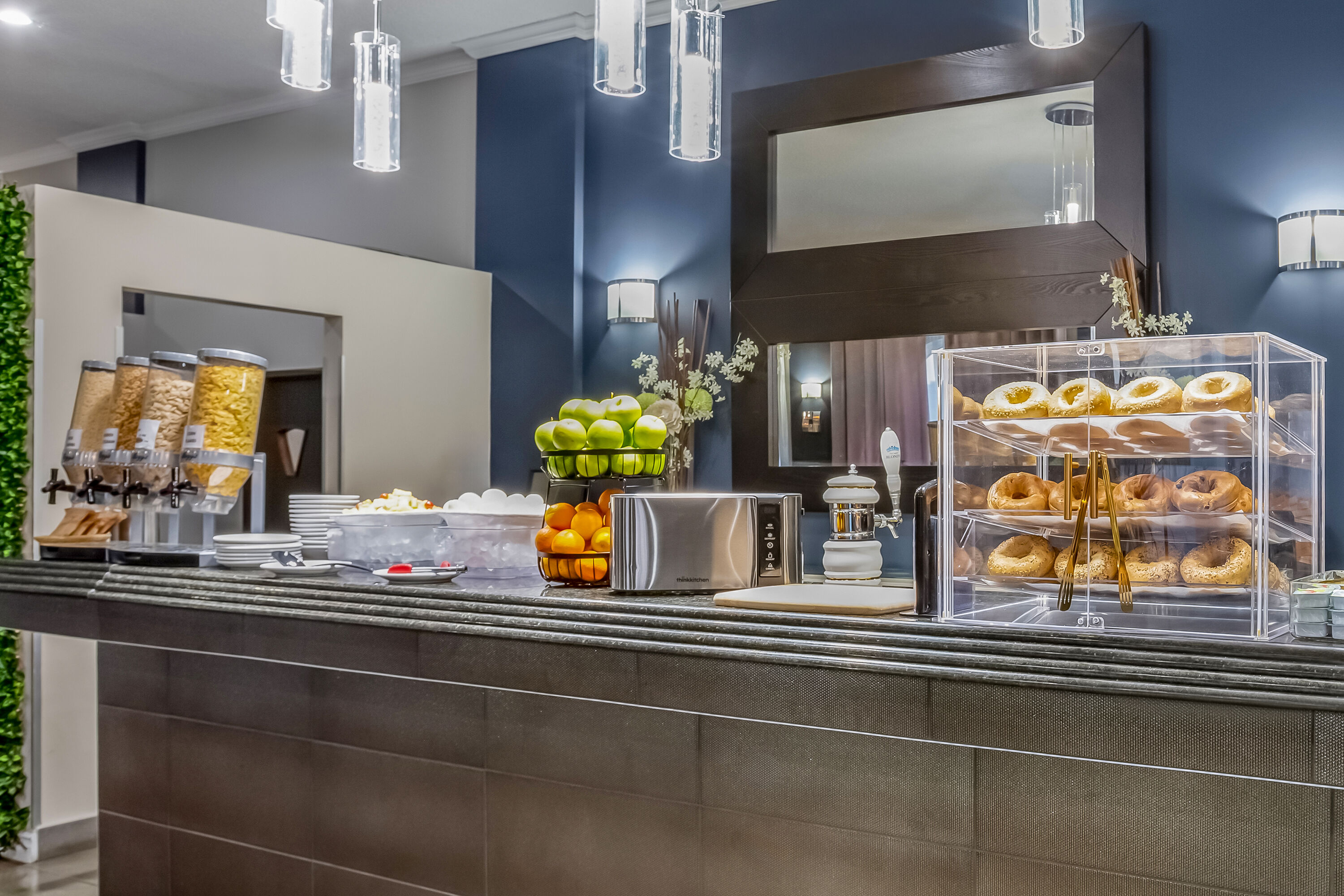 Days Inn by Wyndham Montreal Airport Conference Centre restaurant breakfast area close up in Montreal, Quebec