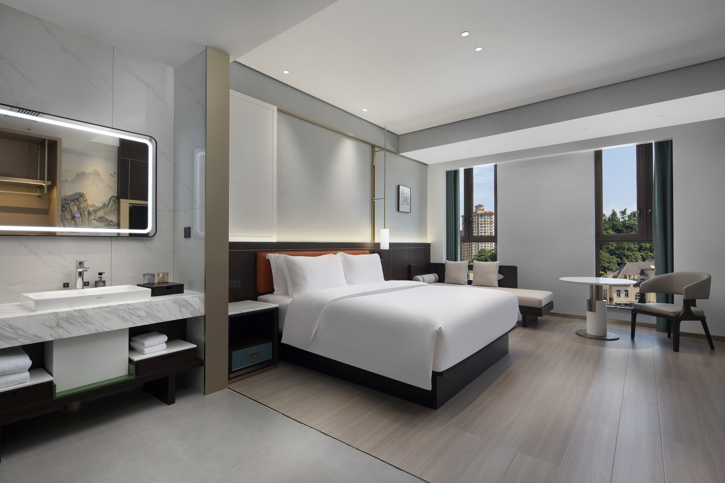 Guest room at the Days Hotel by Wyndham Changsha Kaifu in Changsha, Other than US/Canada