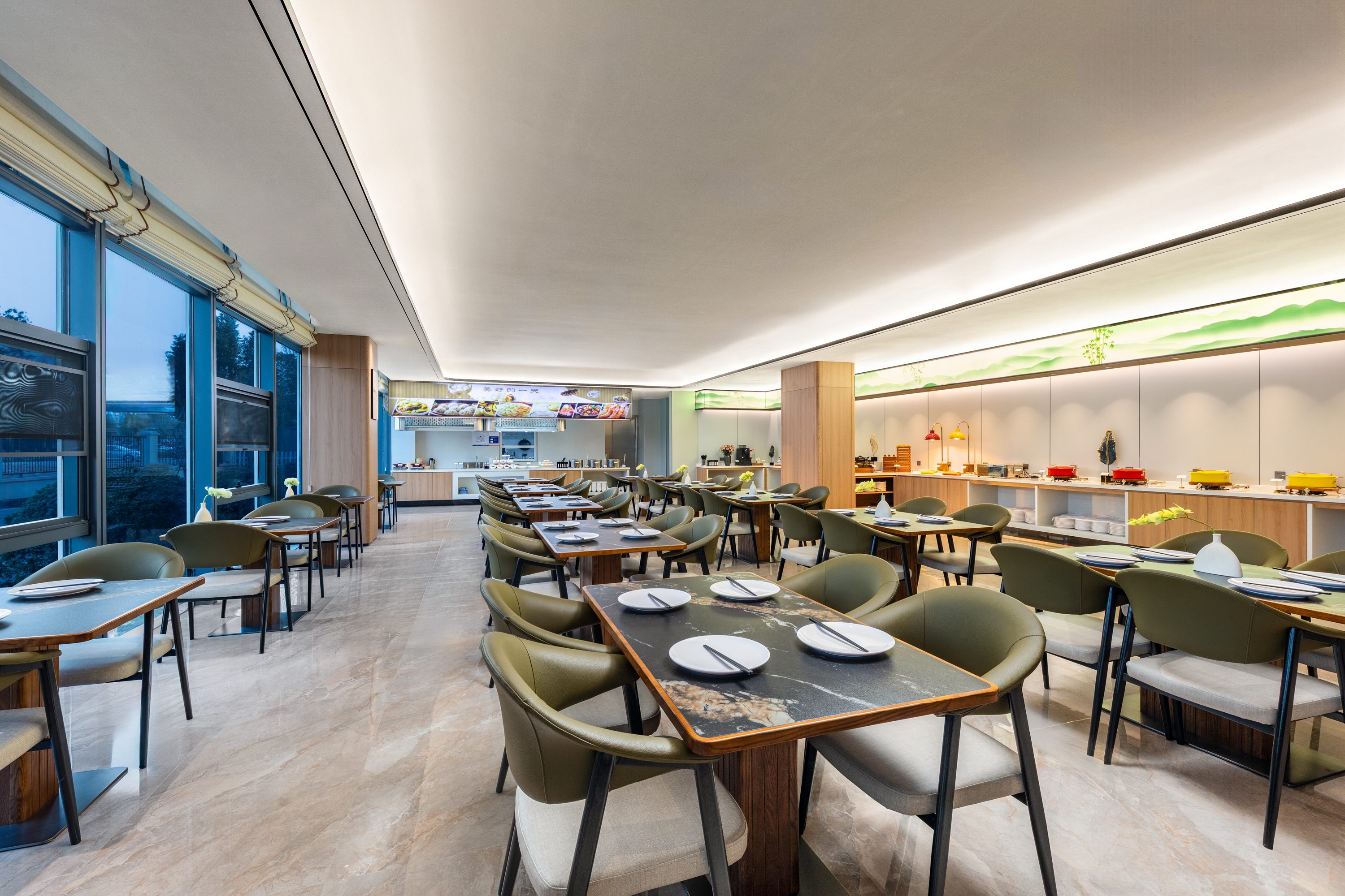 Days Hotel by Wyndham Huzhou Anji restaurant breakfast area with seating in Huzhou, Other than US/Canada