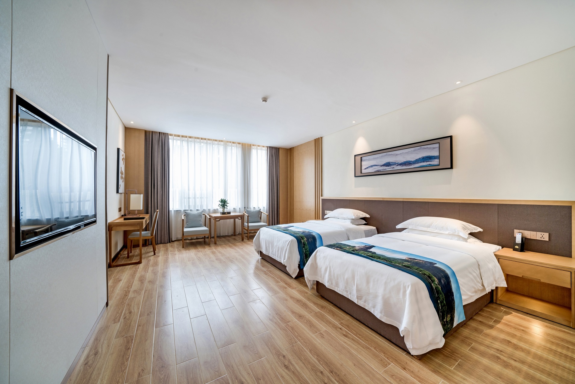 Guest room at the Days Hotel By Wyndham Yinxiang Wuyishan in Wuyishan, Other than US/Canada