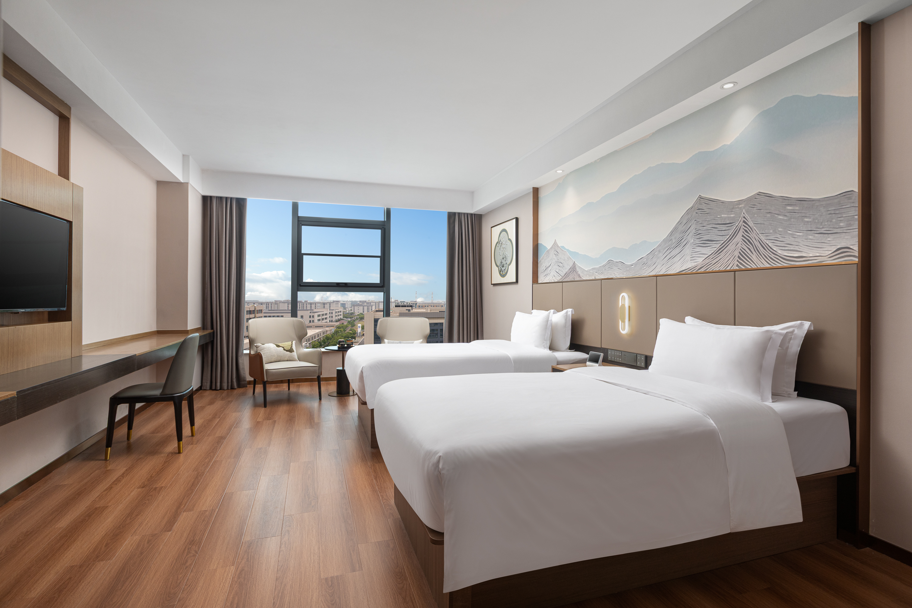 Guest room at the Days Hotel by Wyndham Yancheng Hi-tech Park in Yancheng, Other than US/Canada