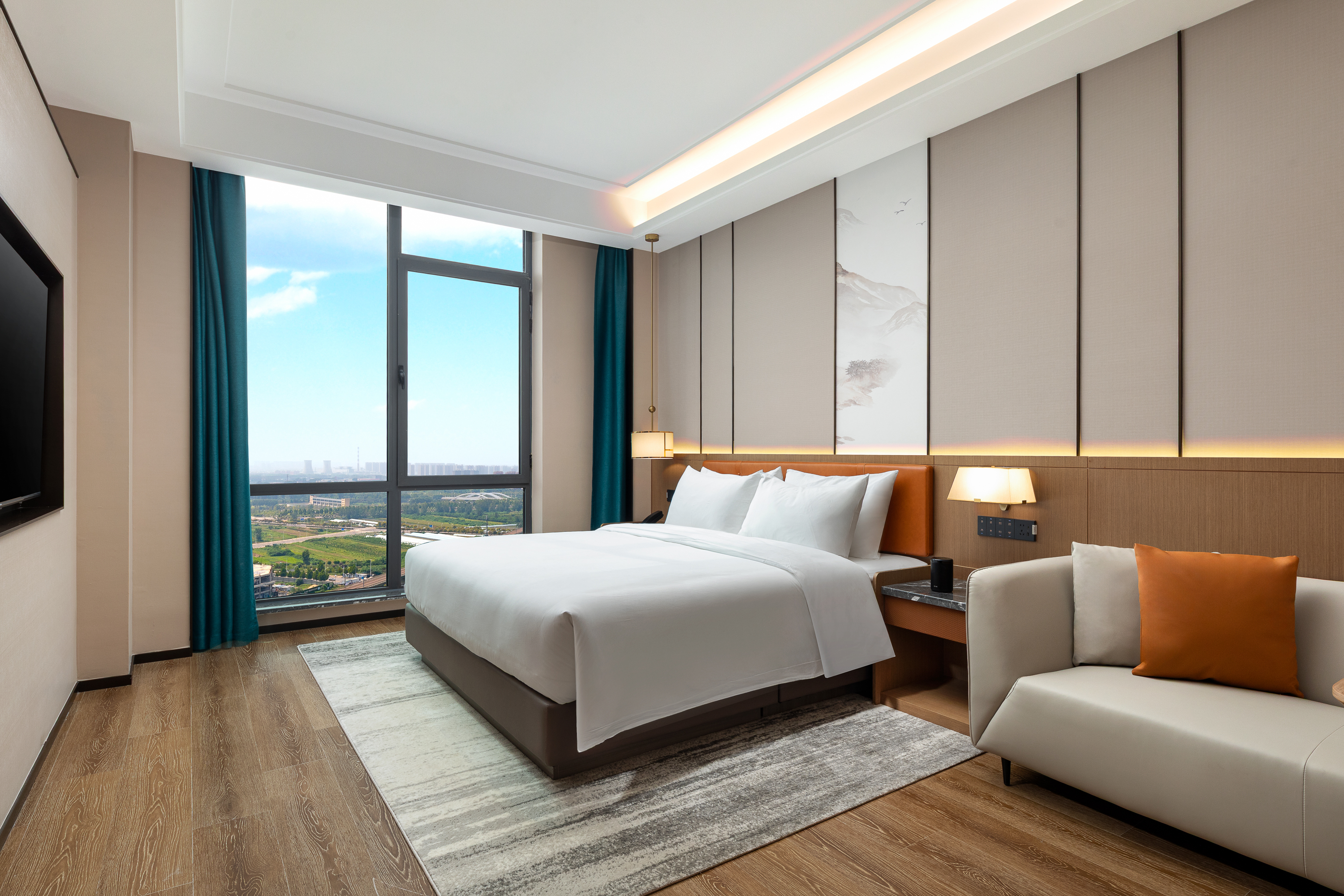 Guest room at the Days Hotel by Wyndham Zhengzhou Zhengdong New District in Zhengzhou, Other than US/Canada