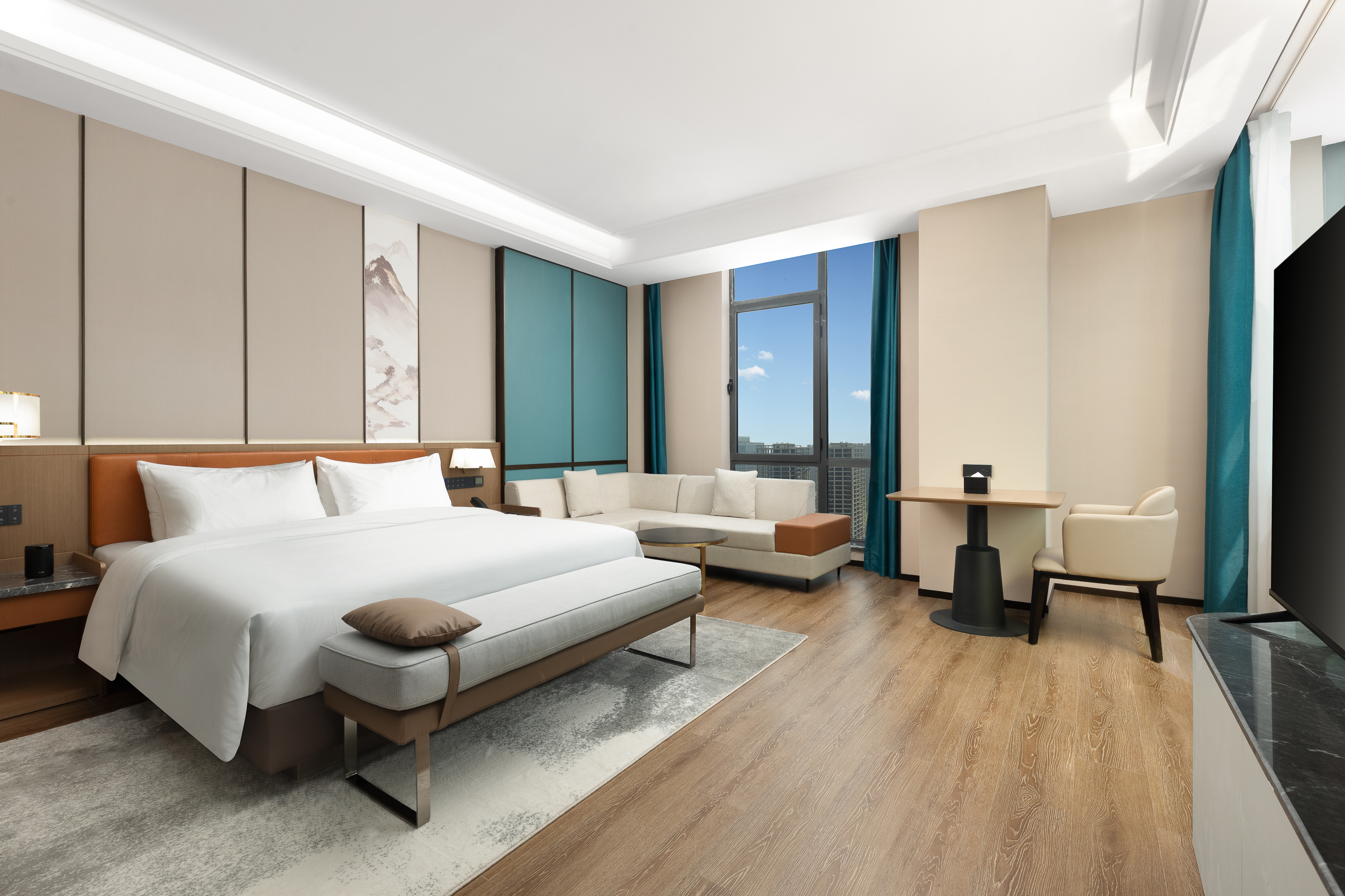 Guest room at the Days Hotel by Wyndham Zhengzhou Zhengdong New District in Zhengzhou, Other than US/Canada