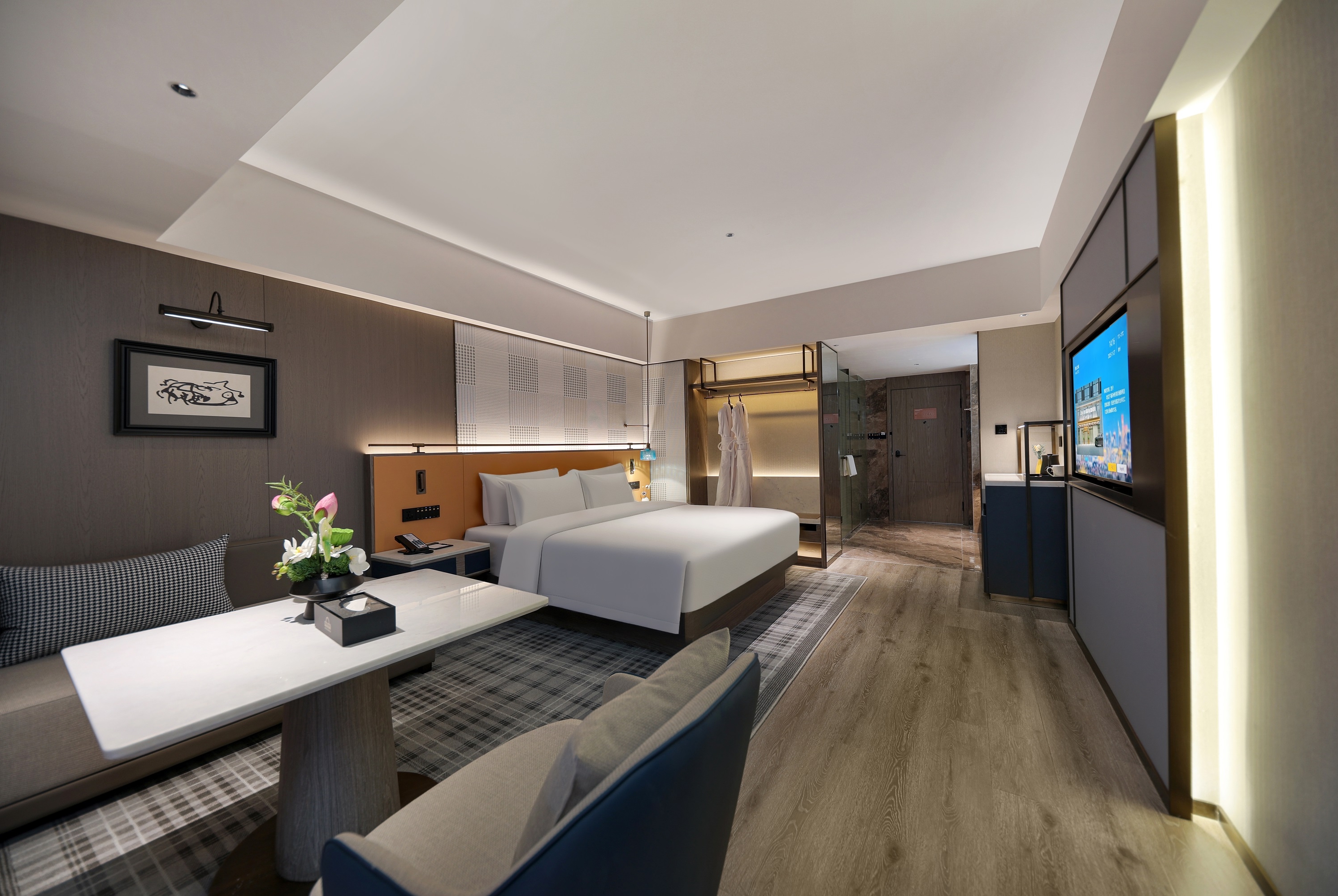 Guest room at the Days Inn by Wyndham Zhengzhou Xinzheng Airport in Zhengzhou, Other than US/Canada